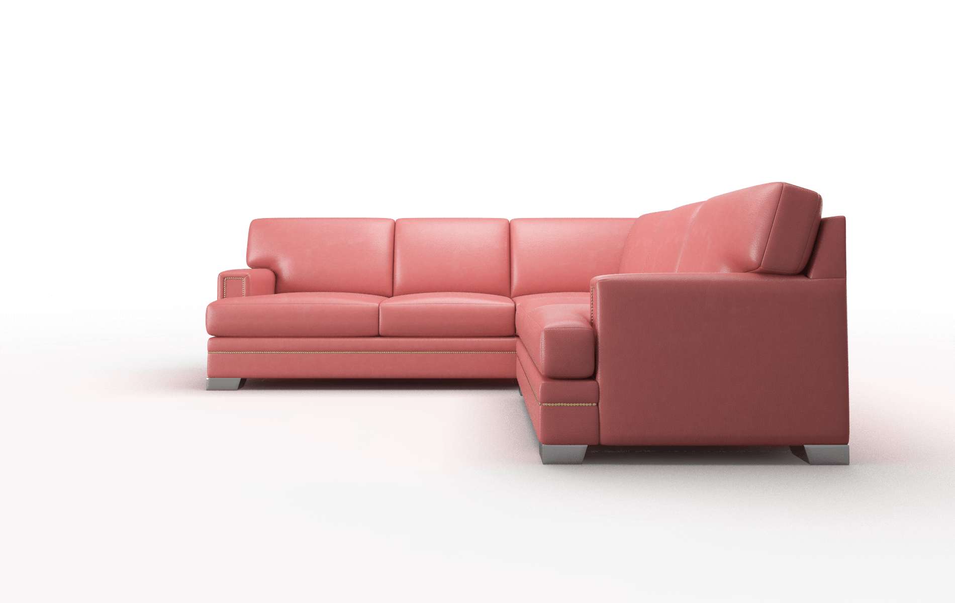 Barcelona Dillion Cordovan Sectional metal legs 5
