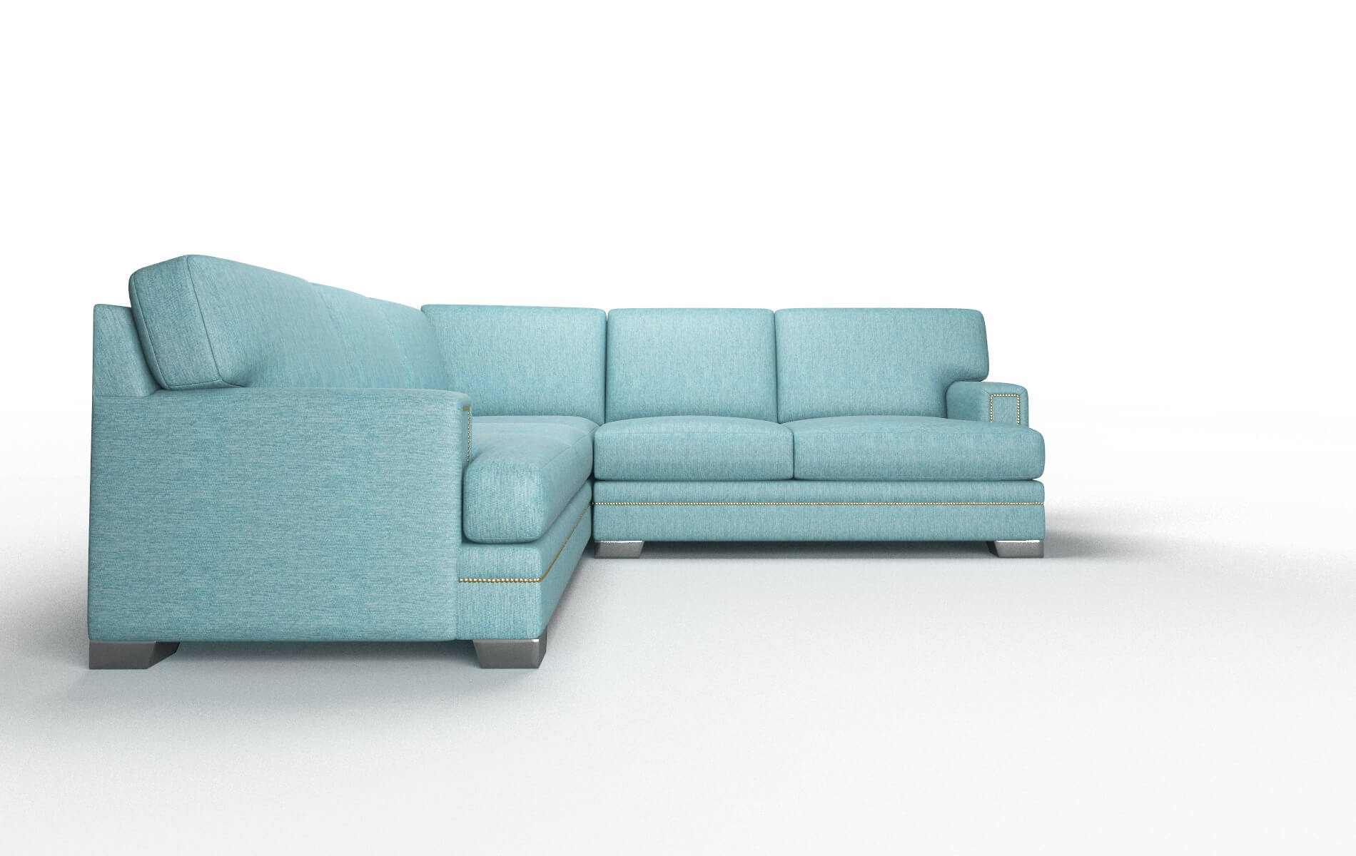 Barcelona Dream_d Peacock Sectional metal legs 2