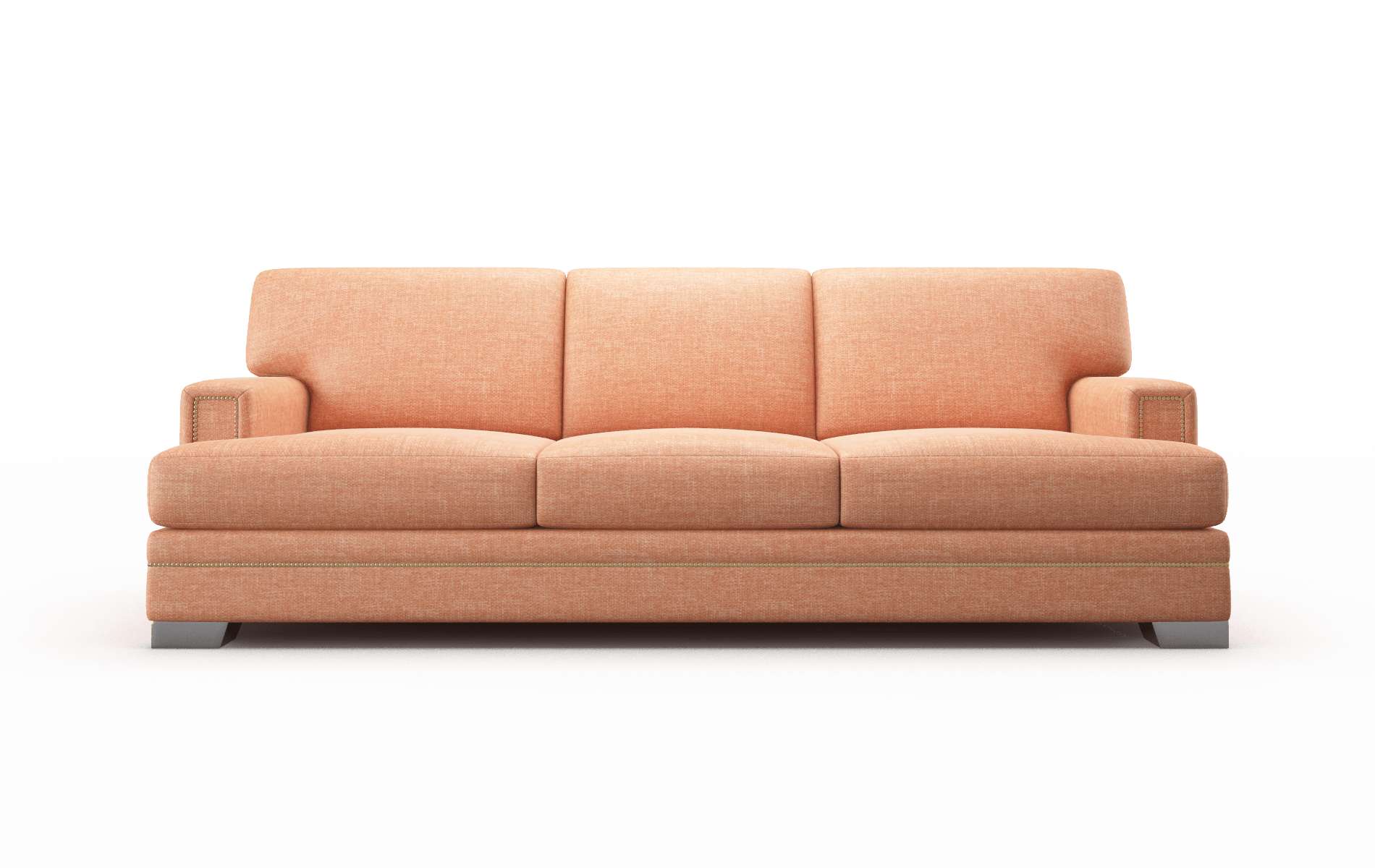 Barcelona Durham Tangerine Sofa metal legs 1