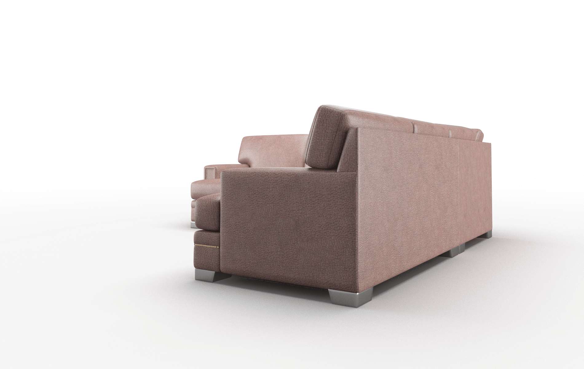 Barcelona Ford Brown Sectional metal legs 4