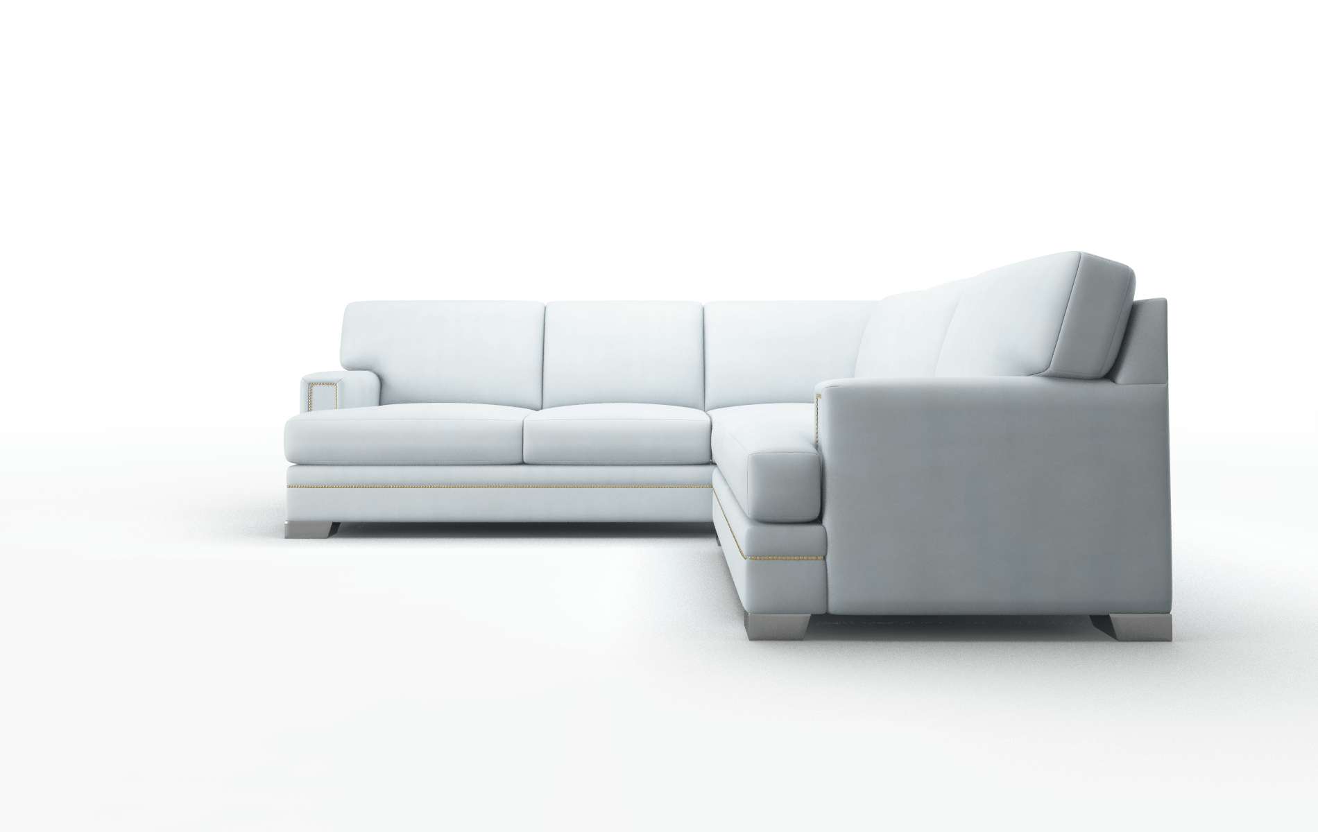 Barcelona Hathaway Aqua Sectional metal legs 5