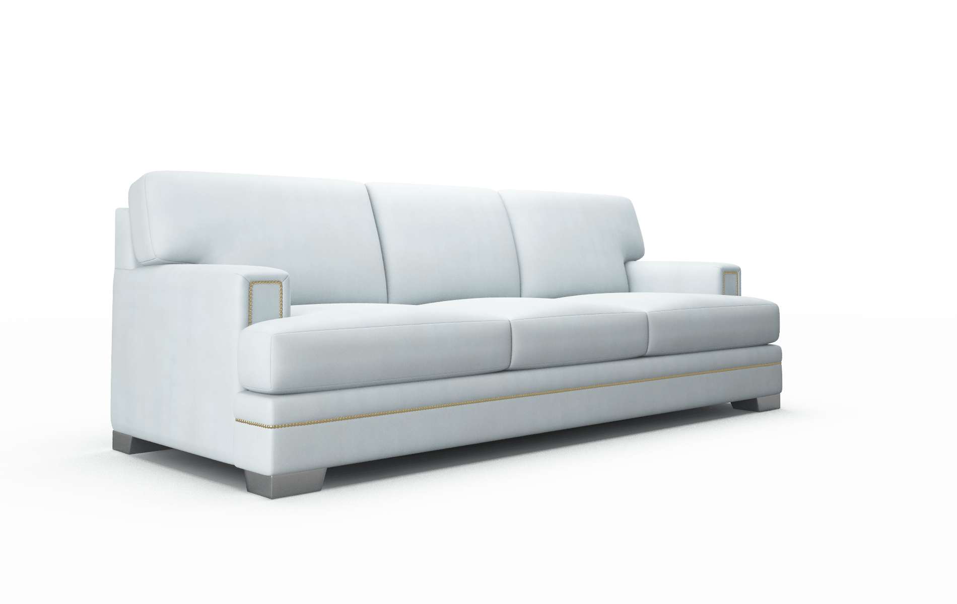 Barcelona Hathaway Aqua Sofa metal legs 2