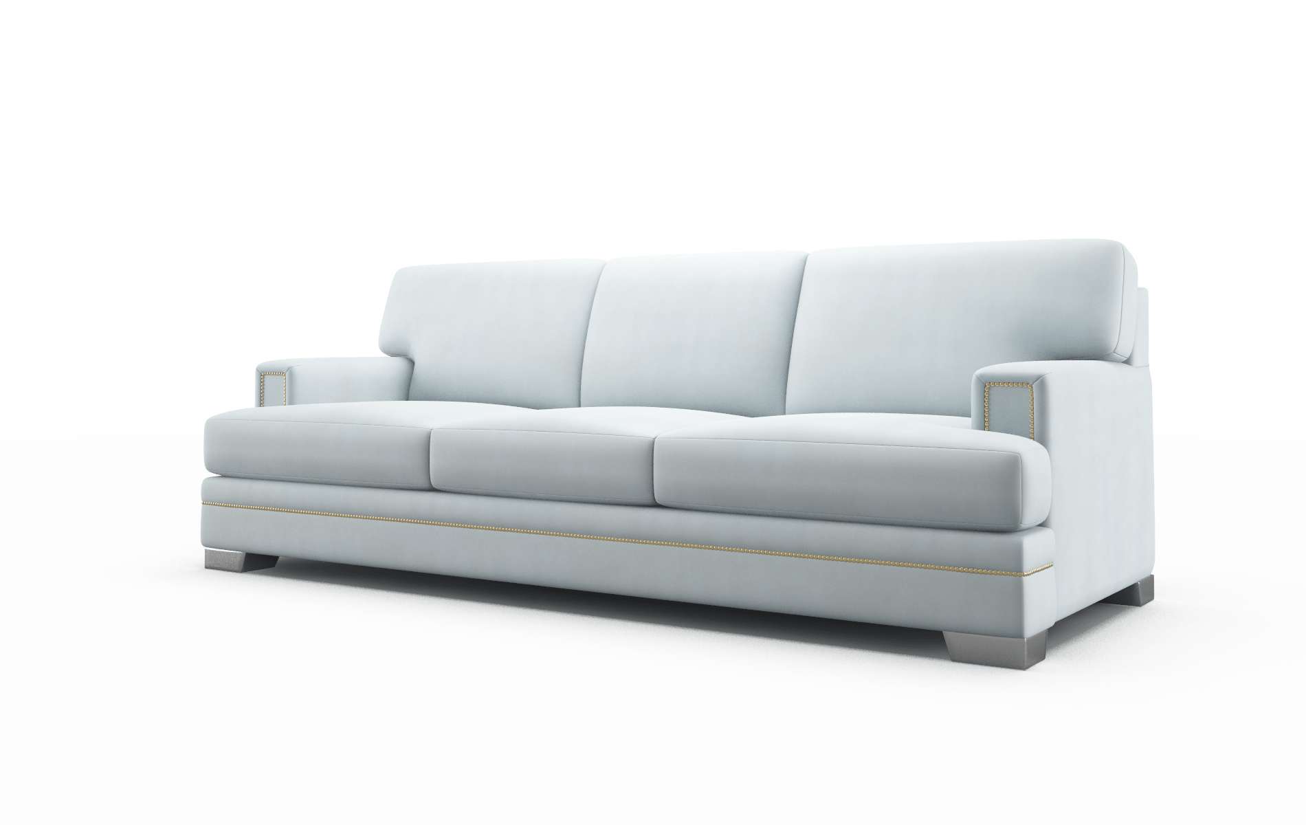 Barcelona Hathaway Aqua Sofa metal legs 4