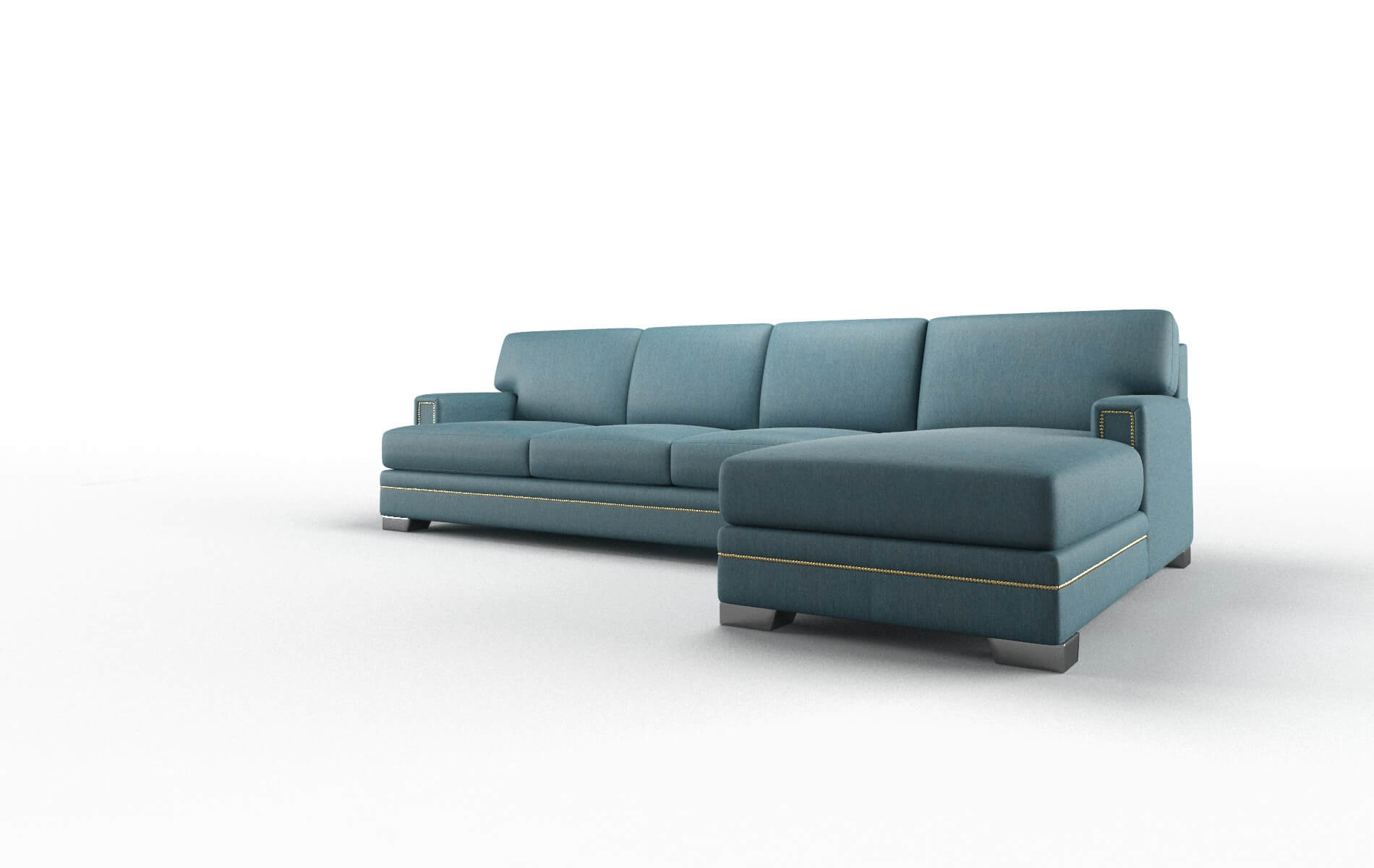 Barcelona Hepburn Teal Panel metal legs 4