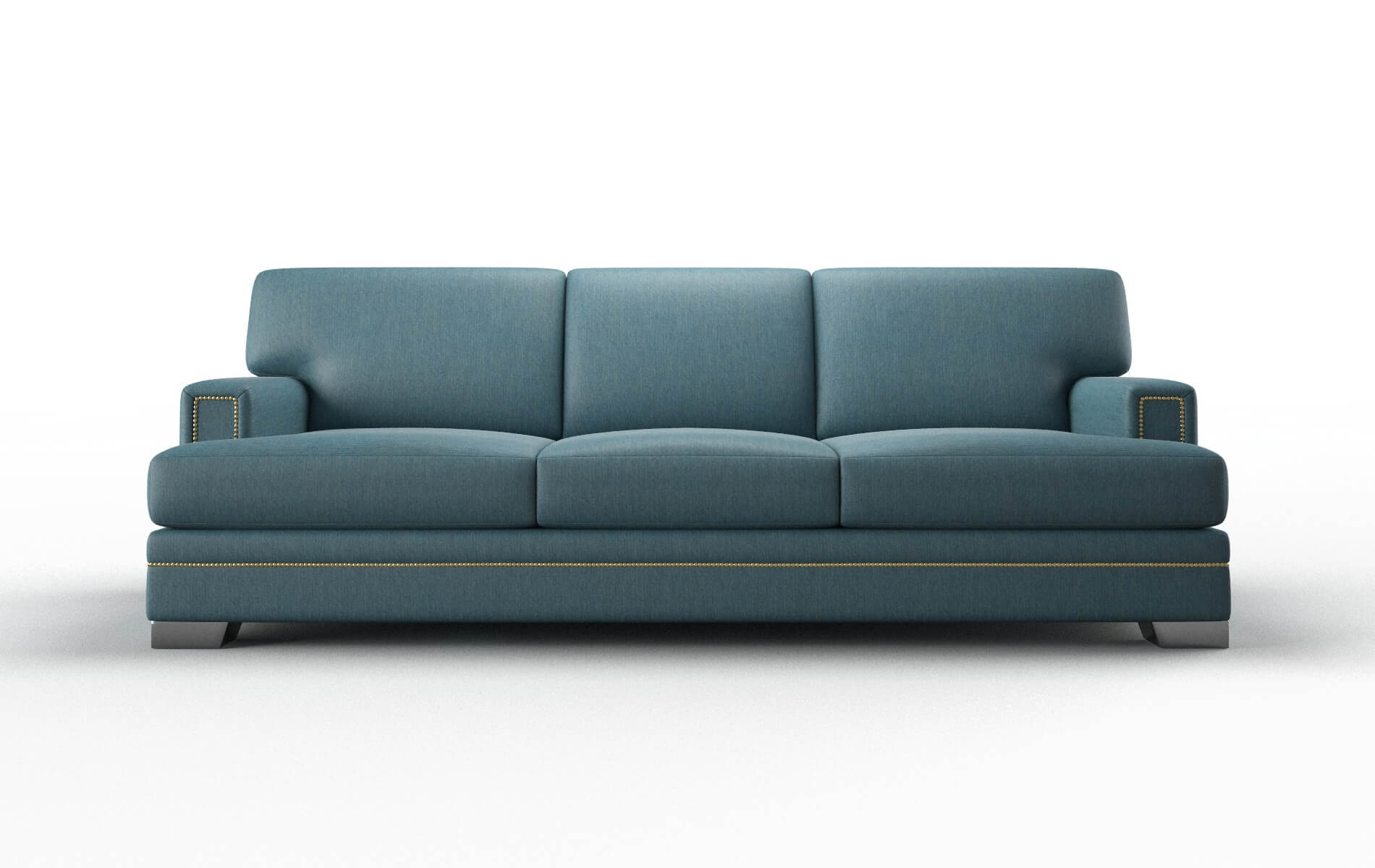 Barcelona Hepburn Teal Sofa metal legs 1