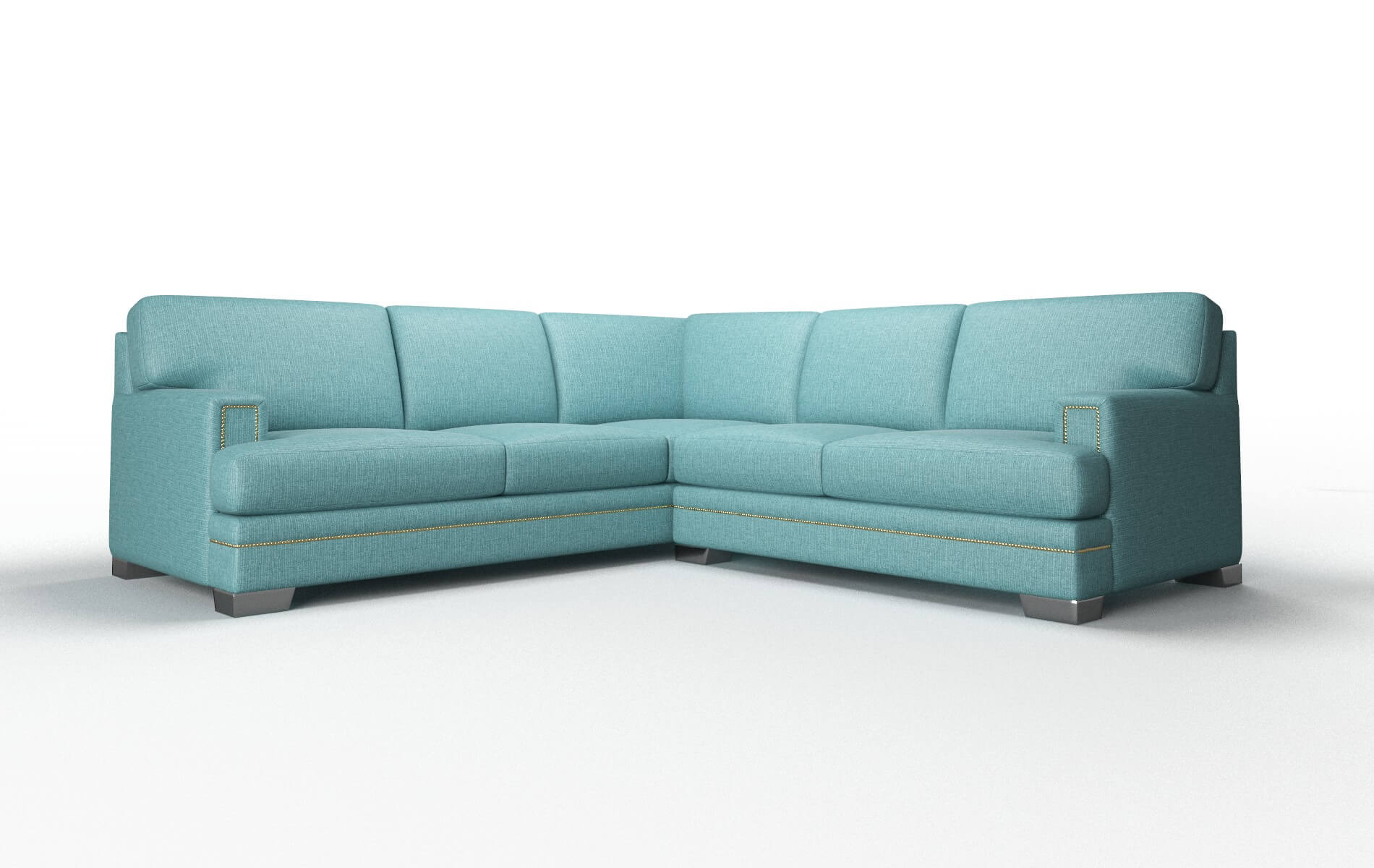 Barcelona Hepburn_hrp Emerald Sectional metal legs 1