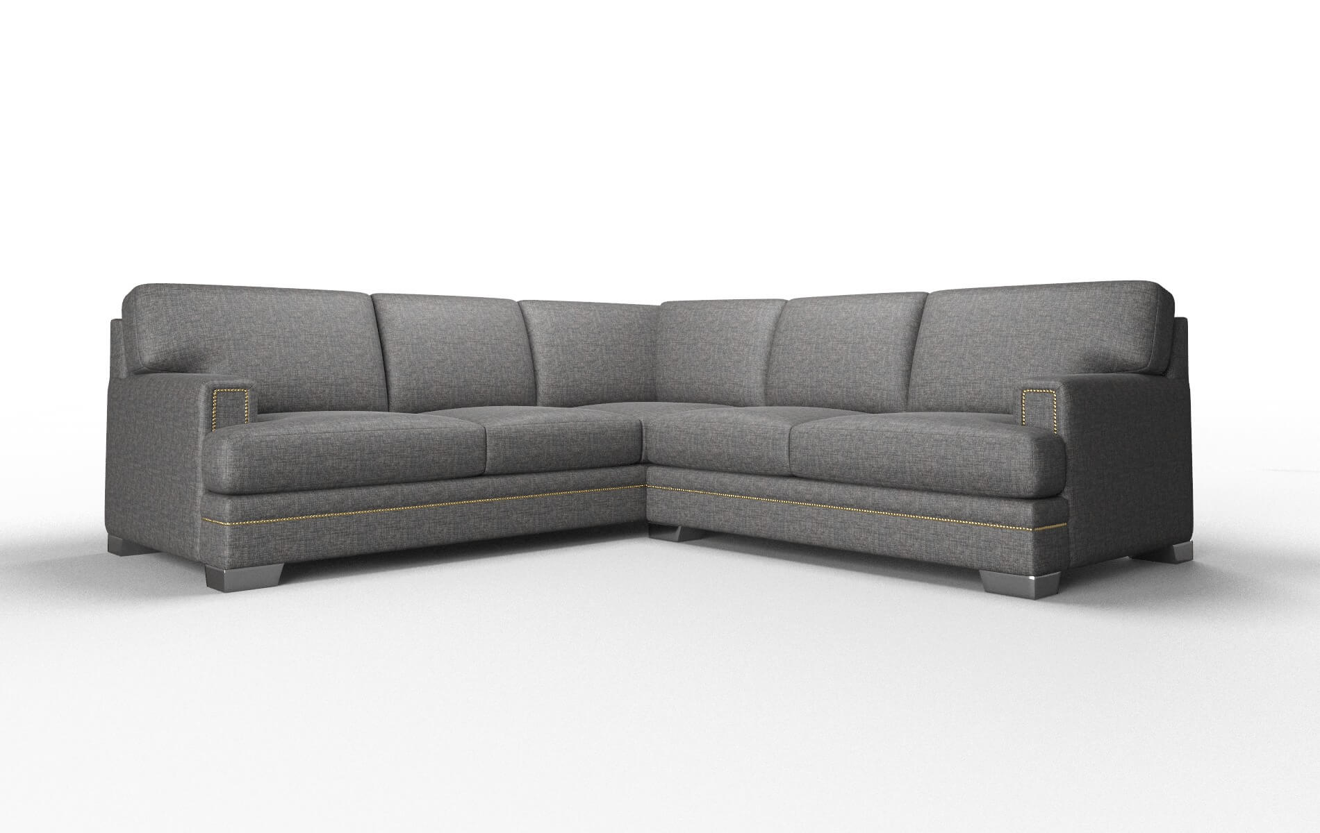 Barcelona Insight Charcoal Sectional metal legs 1