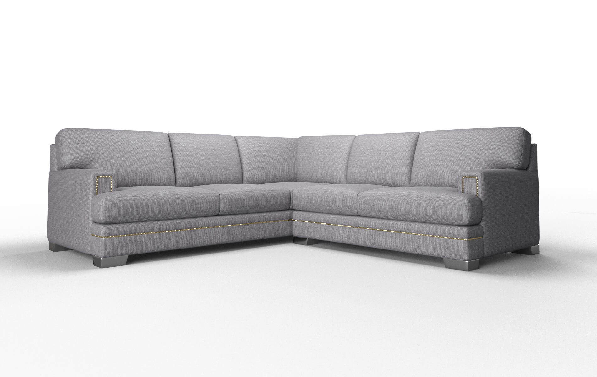 Barcelona Insight Denim Sectional metal legs 1