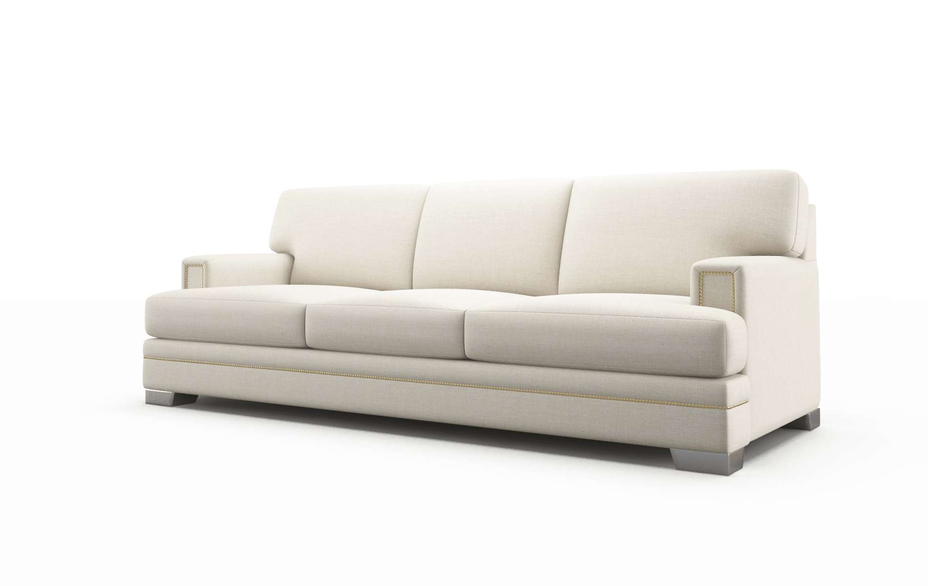 Barcelona Keylargo Almond Sofa metal legs 4