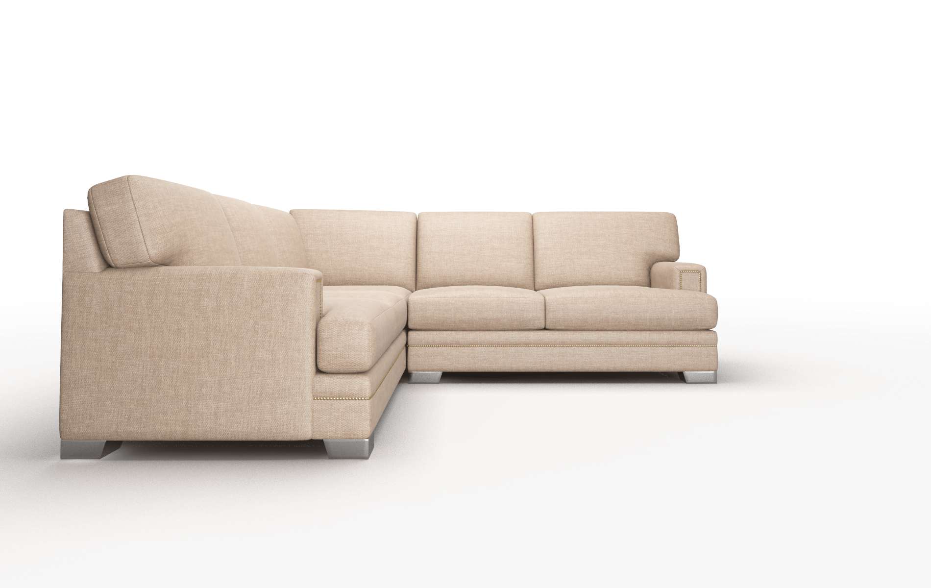 Barcelona Keylargo Mink Sectional metal legs 2