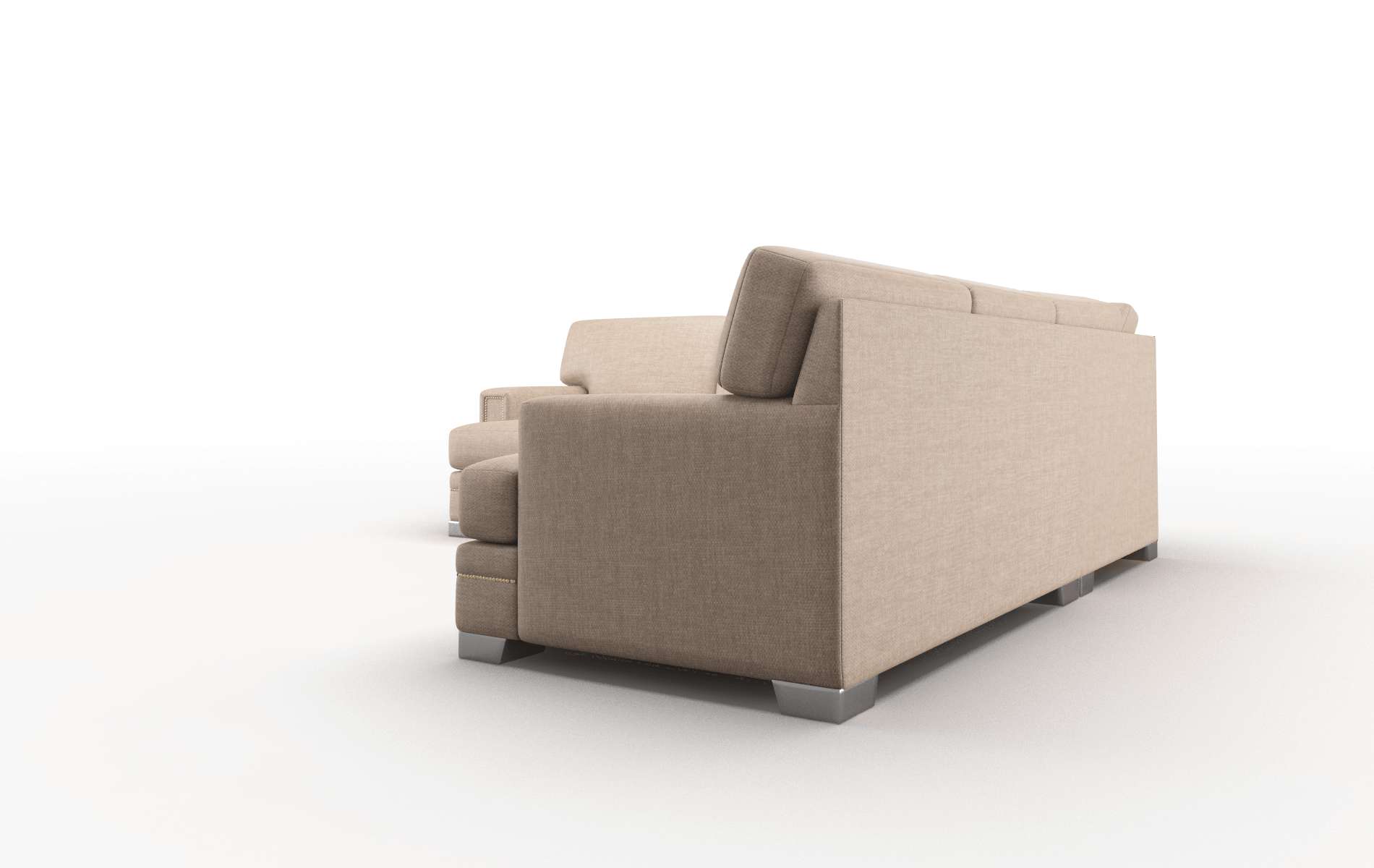 Barcelona Keylargo Mink Sectional metal legs 4