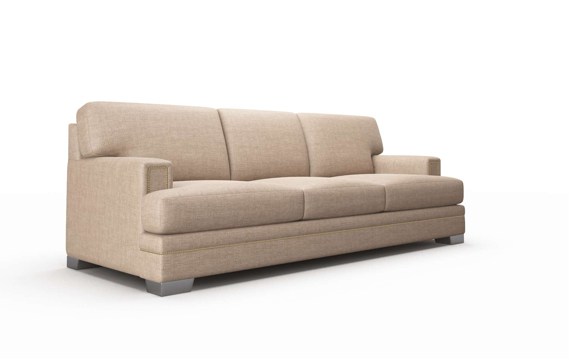 Barcelona Keylargo Mink Sofa metal legs 2
