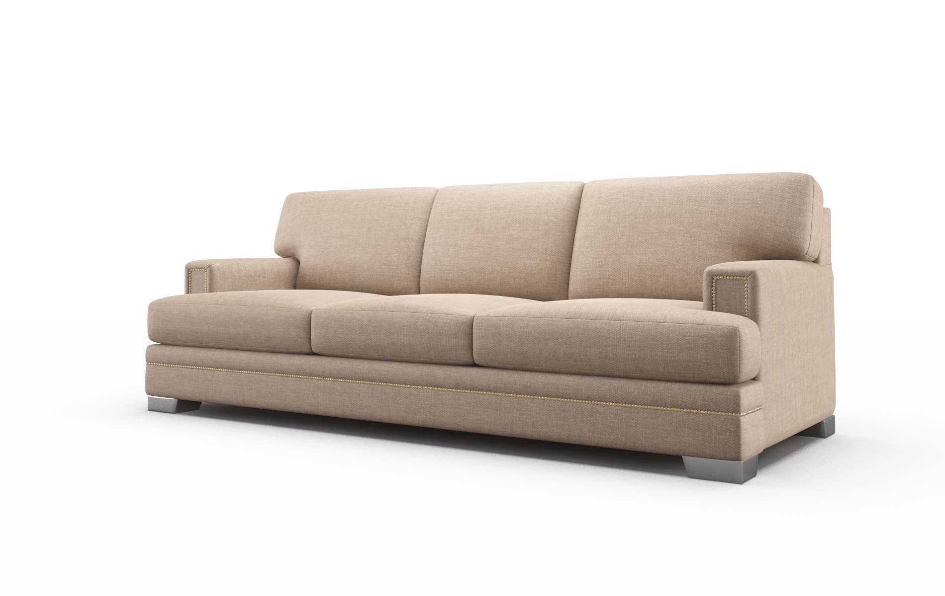 Barcelona Keylargo Mink Sofa metal legs 4