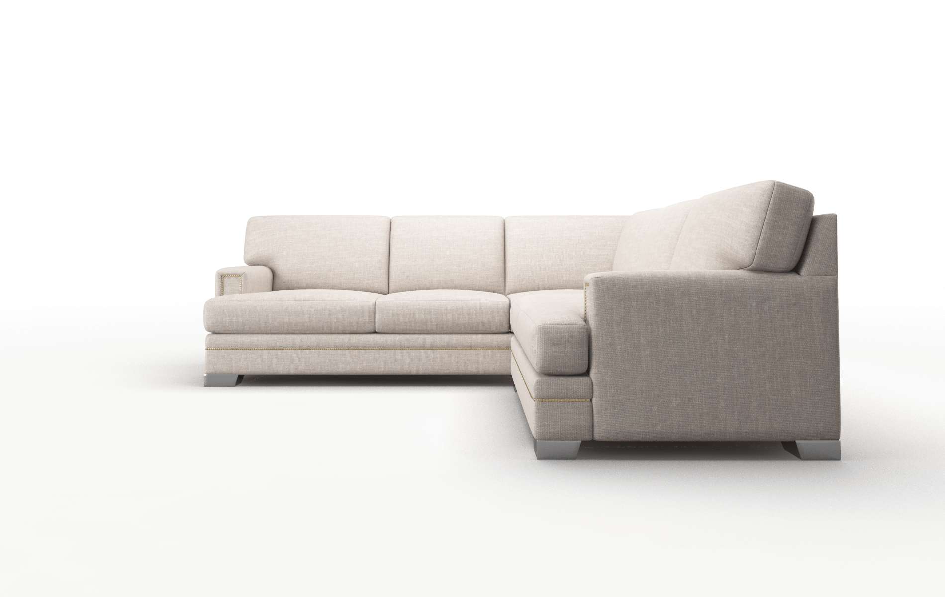 Barcelona Keylargo Pumice Sectional metal legs 5