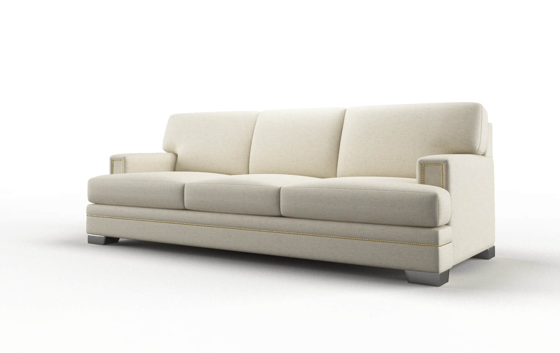 Barcelona Lana Sand Sofa metal legs 4