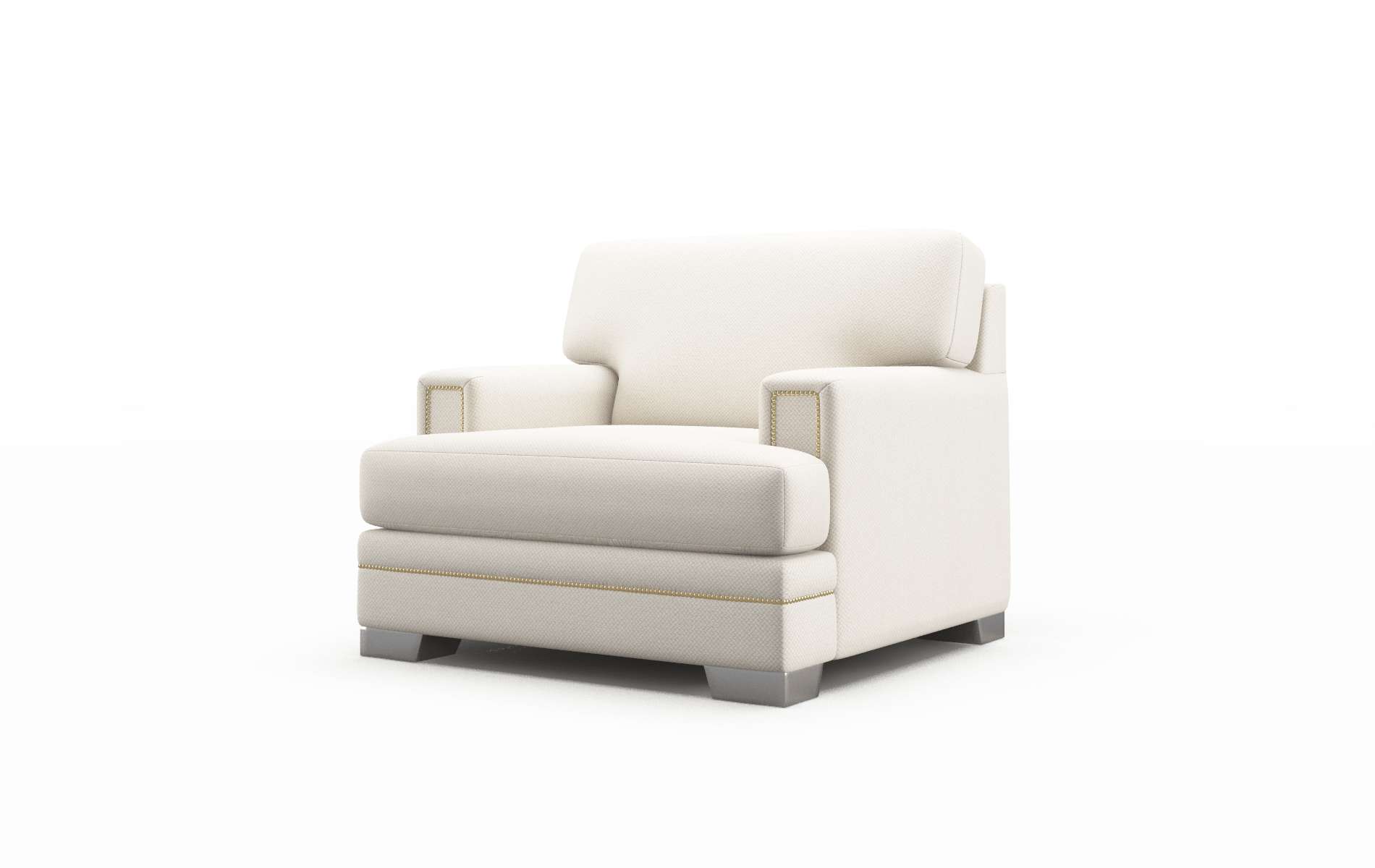 Barcelona Malibu Linen Chair metal legs 4