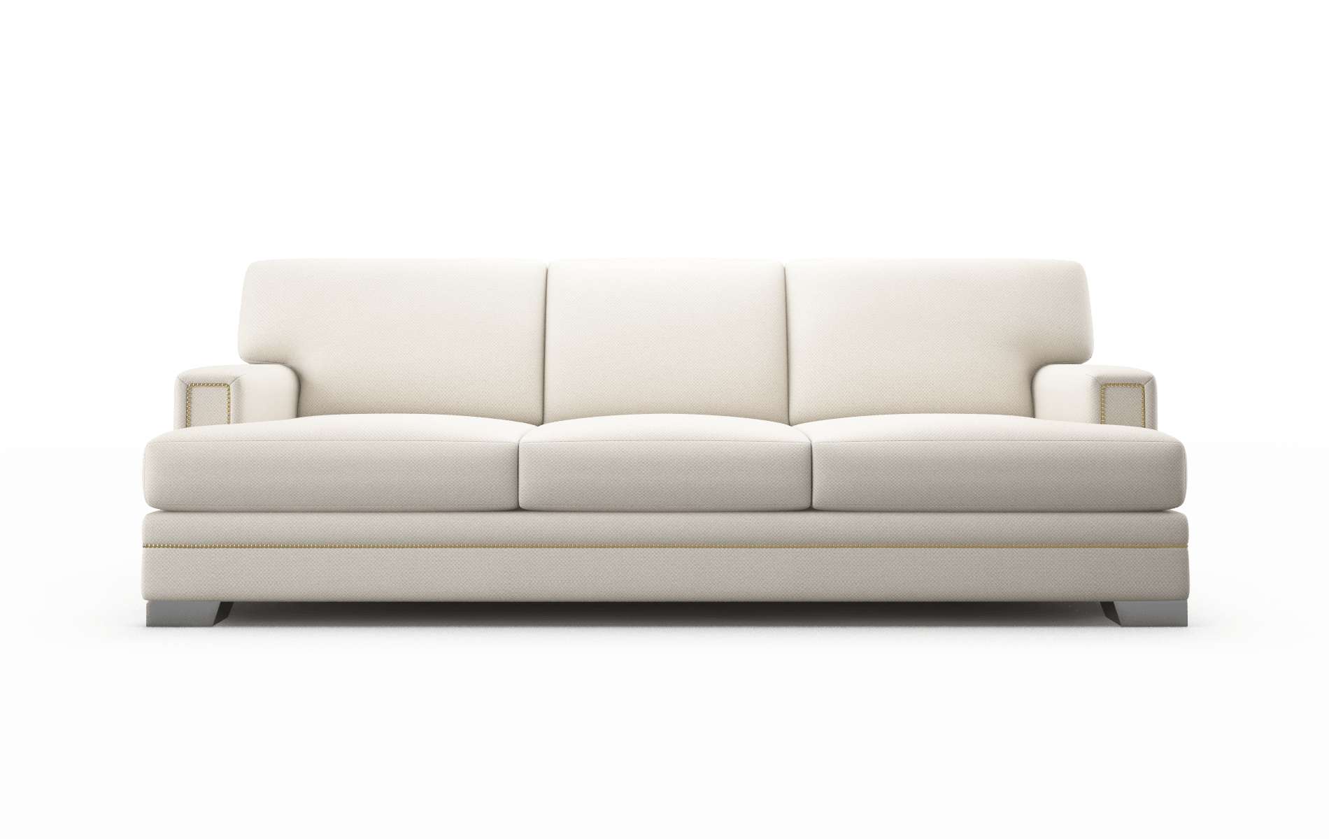 Barcelona Malibu Linen Sofa metal legs 1