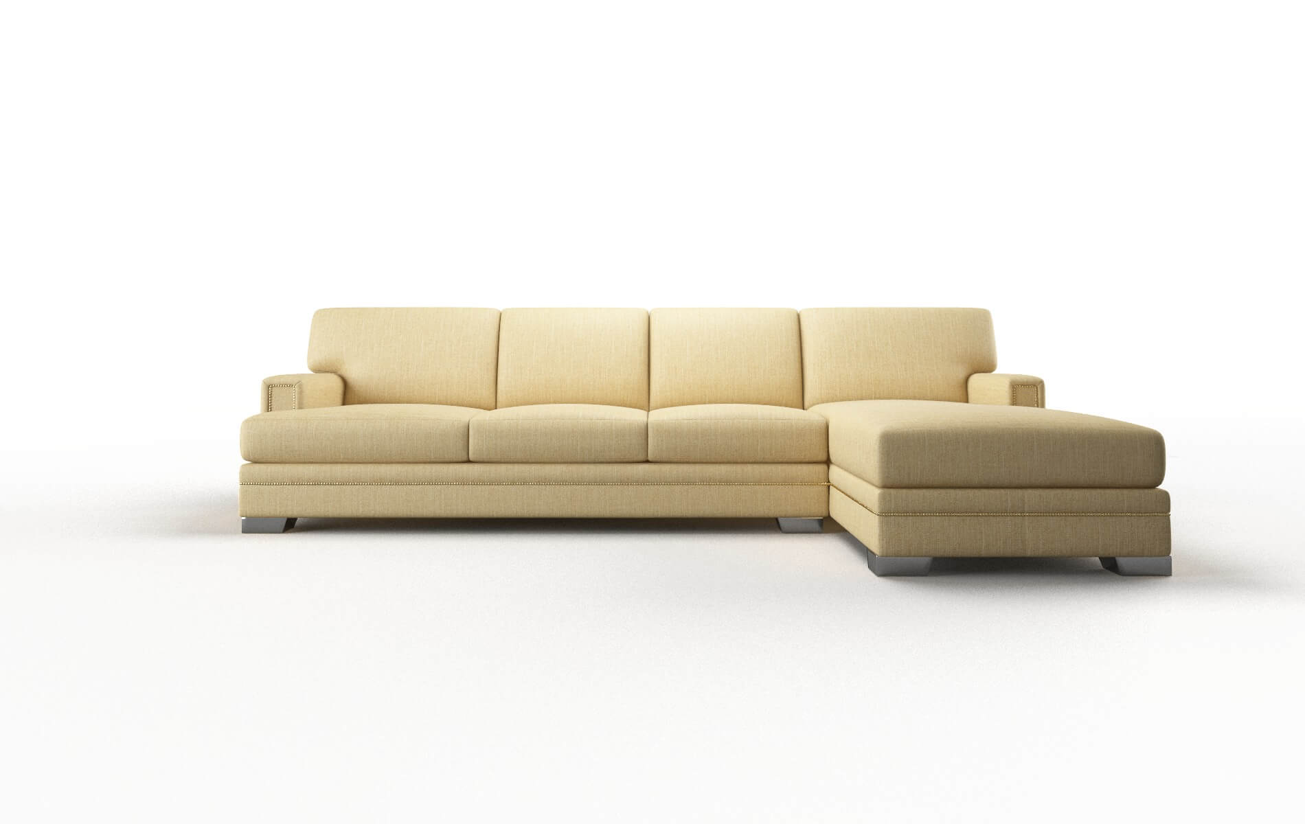 Barcelona Malibu maize Panel Metal Legs  1