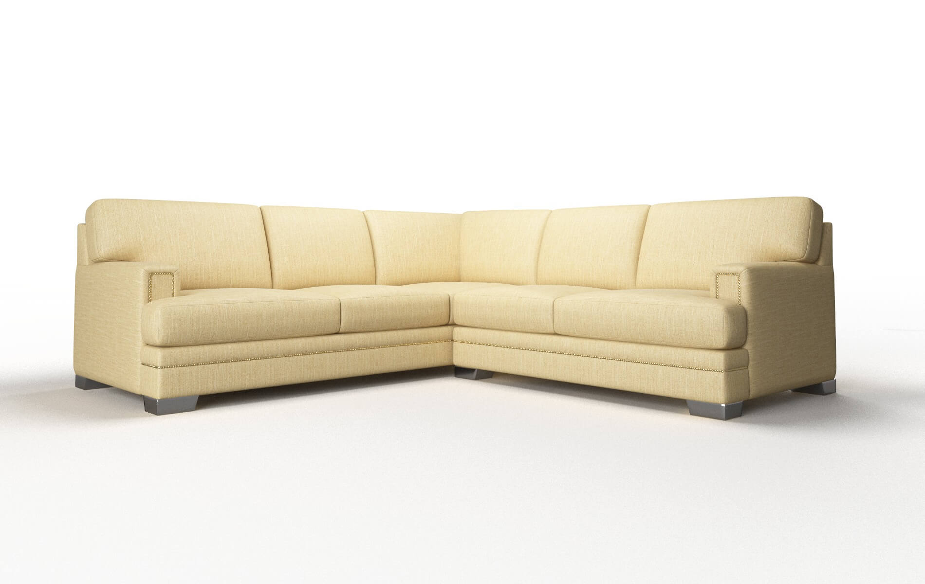 Barcelona Malibu Maize Sectional metal legs 1