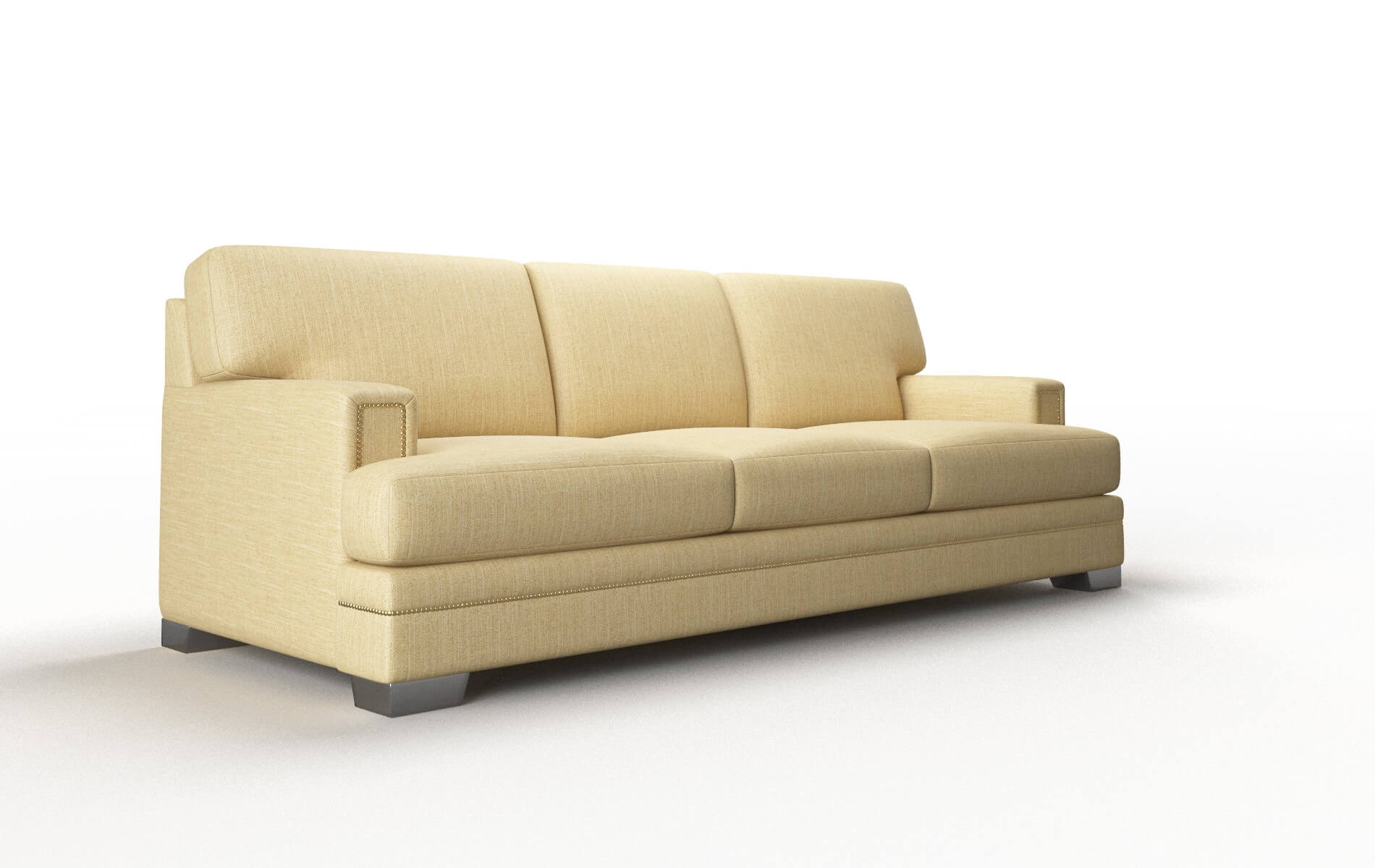 Barcelona Malibu Maize Sofa metal legs 2