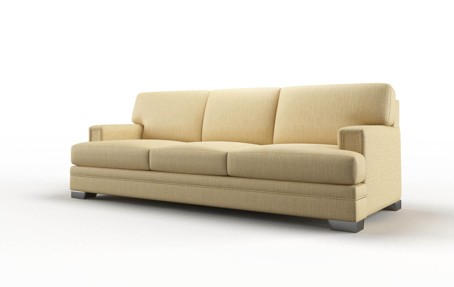 Barcelona Malibu Maize Sofa metal legs 4