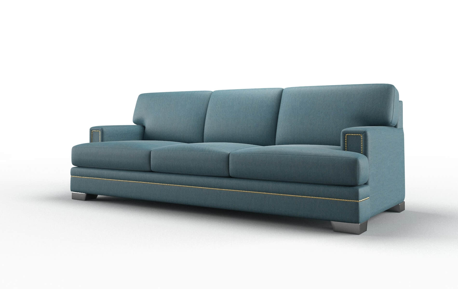 Barcelona Merit Peacock Sofa metal legs 4