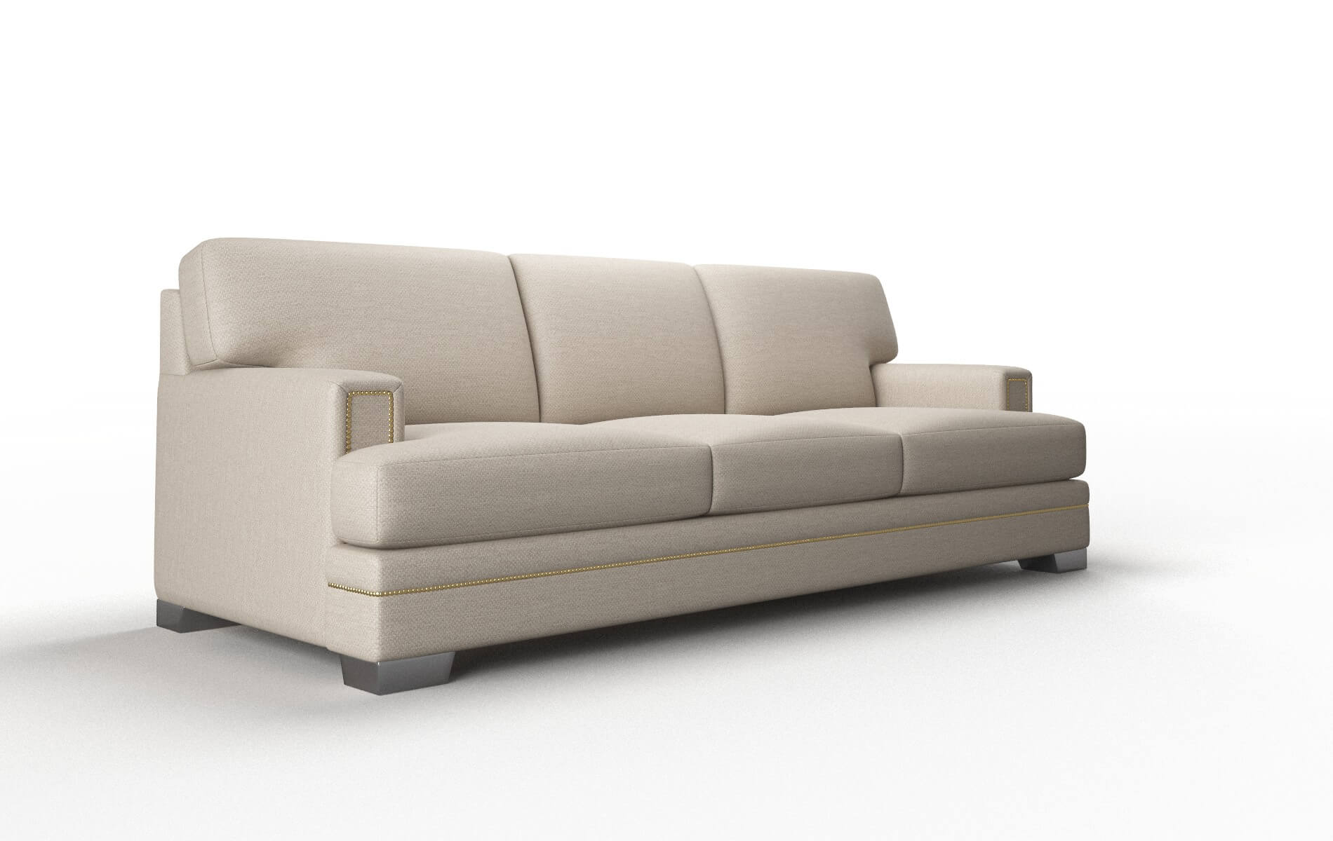 Barcelona Naples Almond Sofa metal legs 2