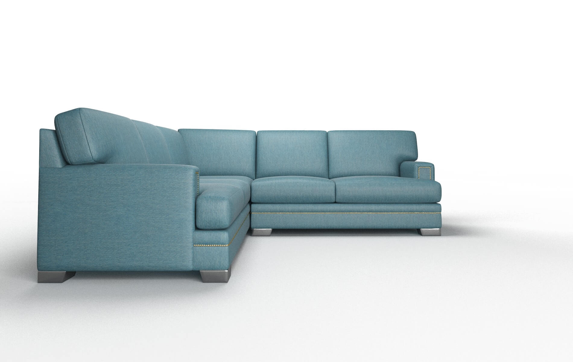 Barcelona Naples Slate Sectional metal legs 2