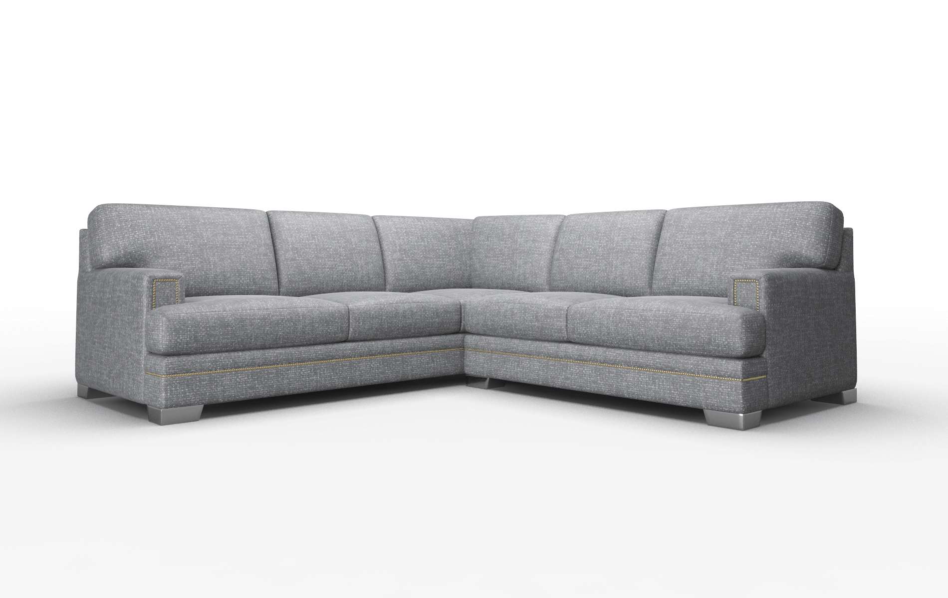 Barcelona Notion Graphite Sectional metal legs