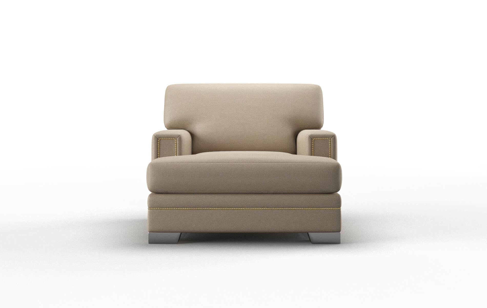 Barcelona Oakley Taupe Chair metal legs 1