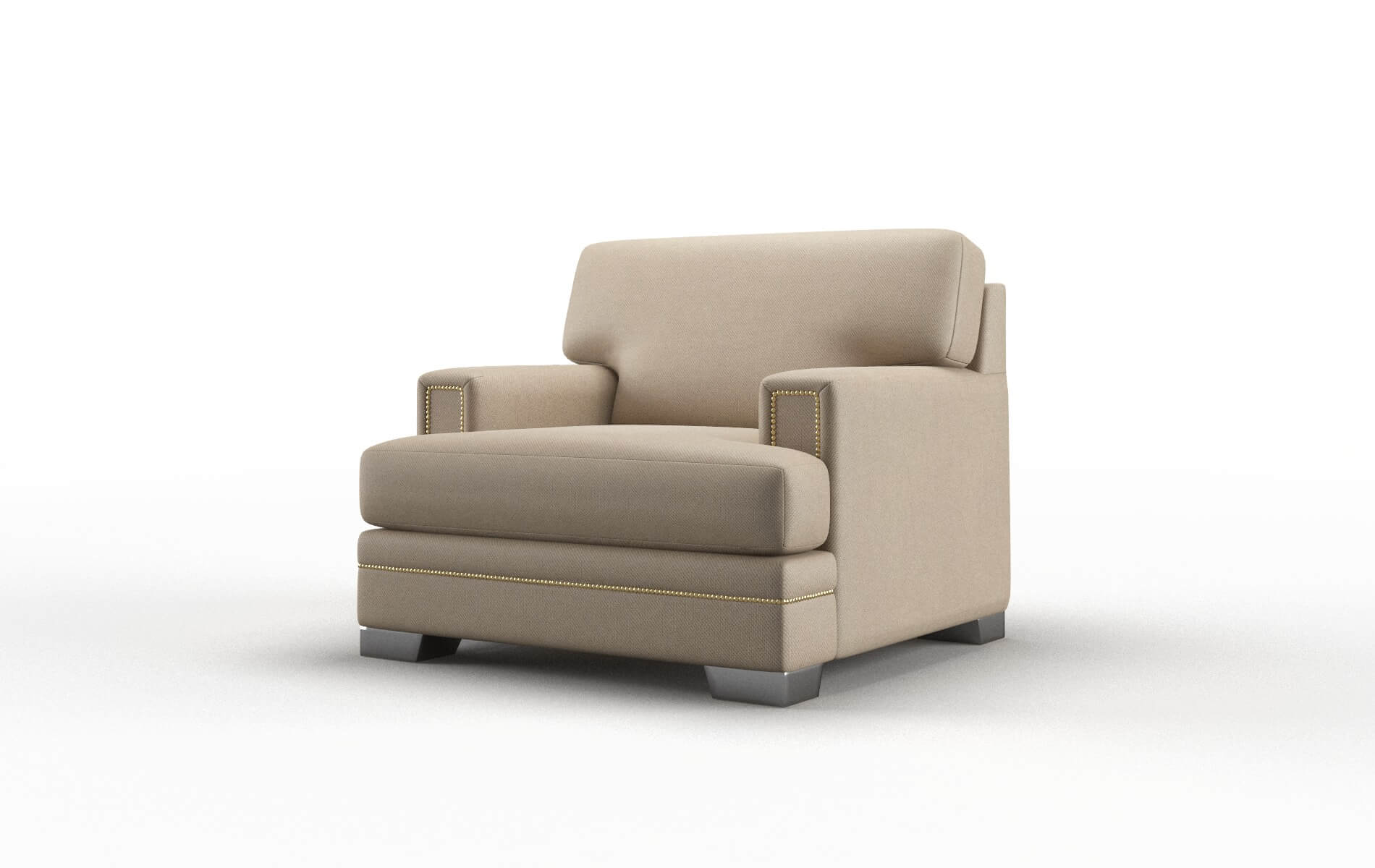 Barcelona Oakley Taupe Chair metal legs 4