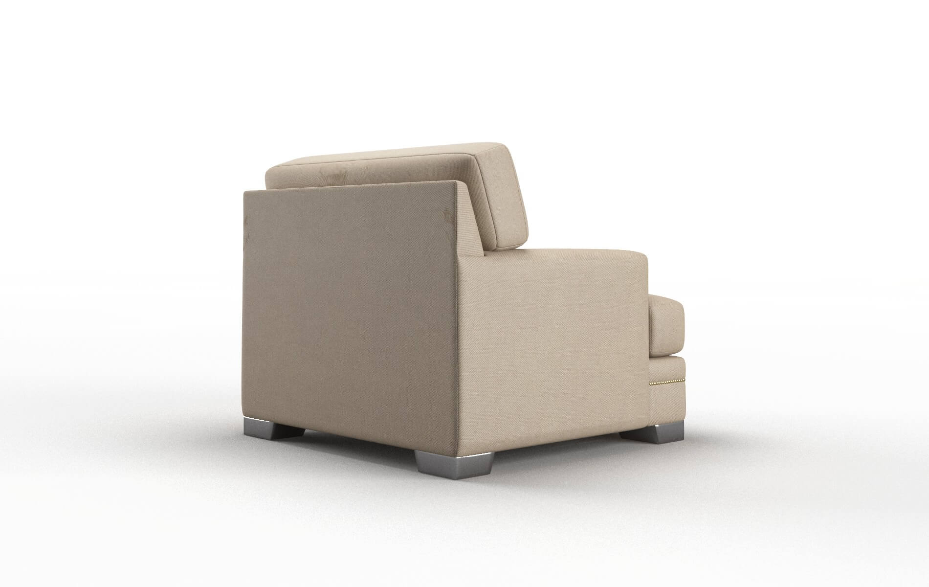 Barcelona Oakley Taupe Chair metal legs 5