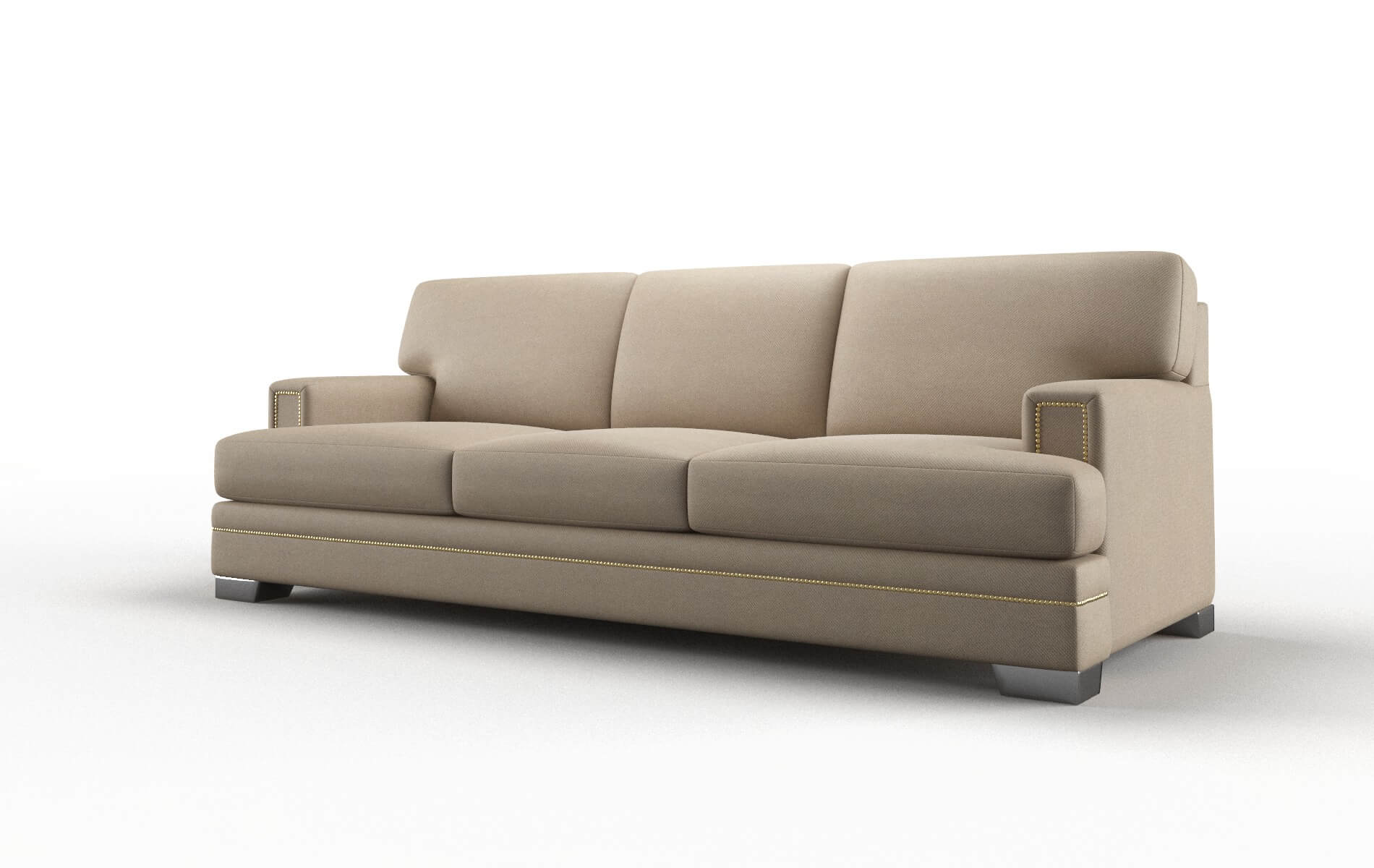 Barcelona Oakley Taupe Sofa metal legs 4