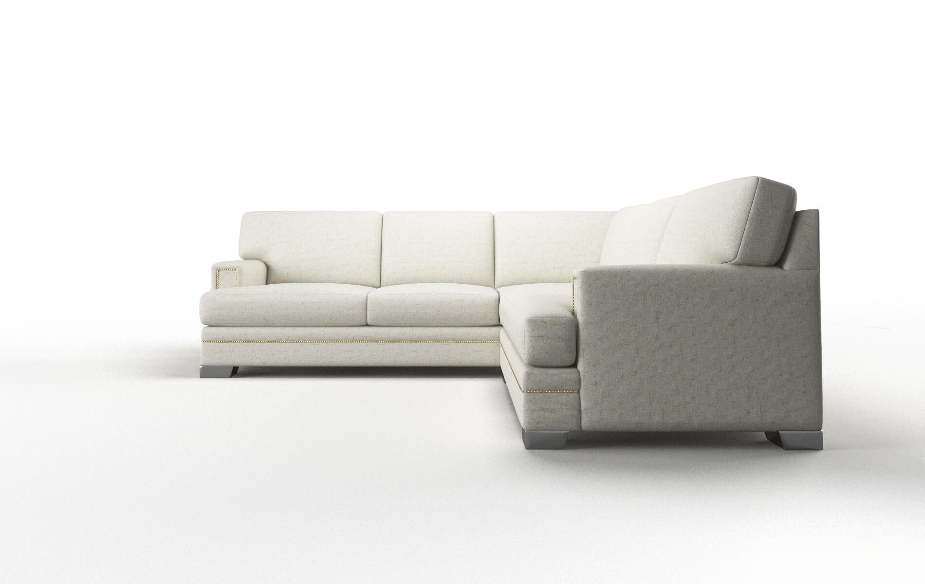 Barcelona Oceanside Birch Sectional metal legs 5