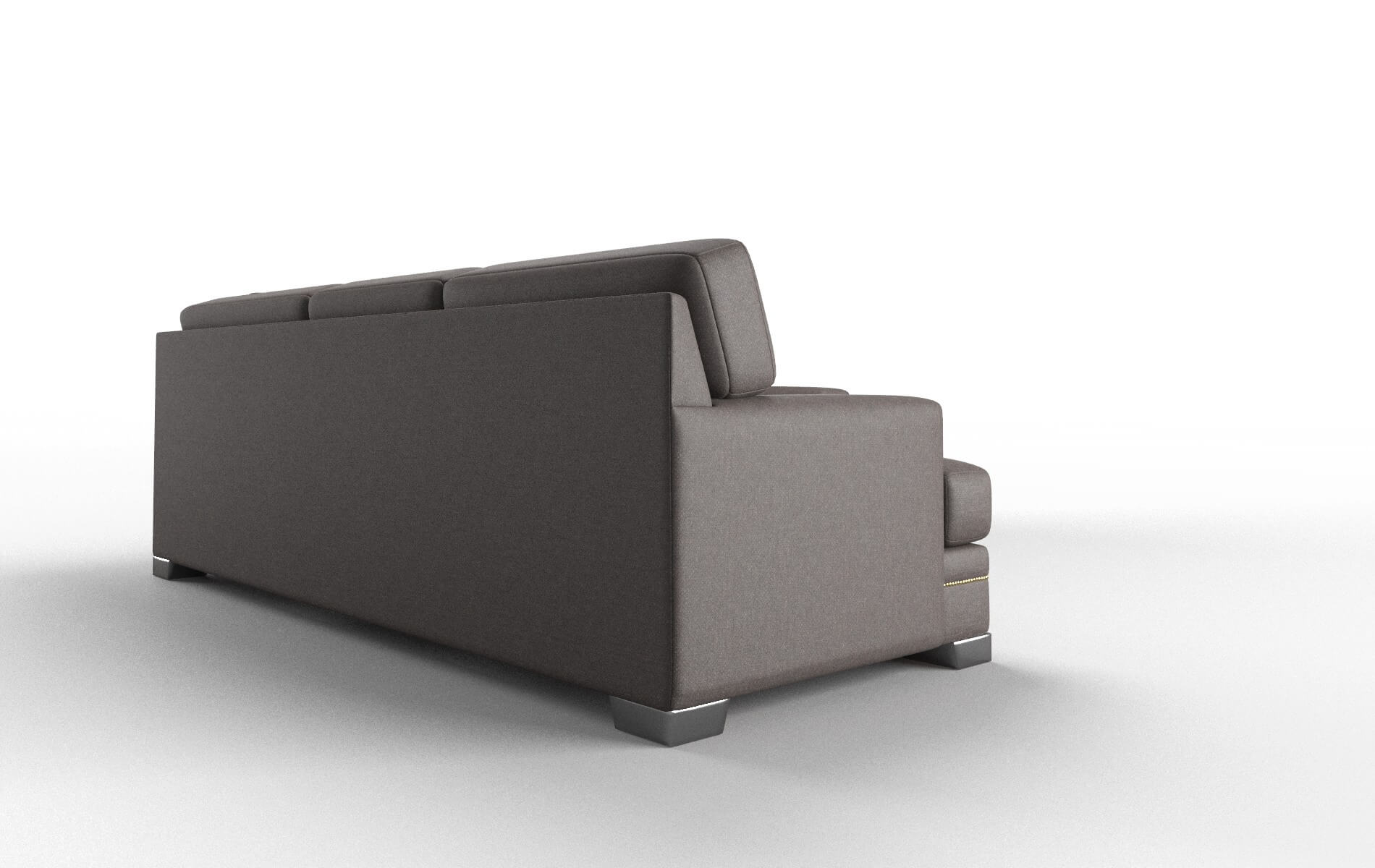 Barcelona Oscar Chocolate Sectional metal legs 3