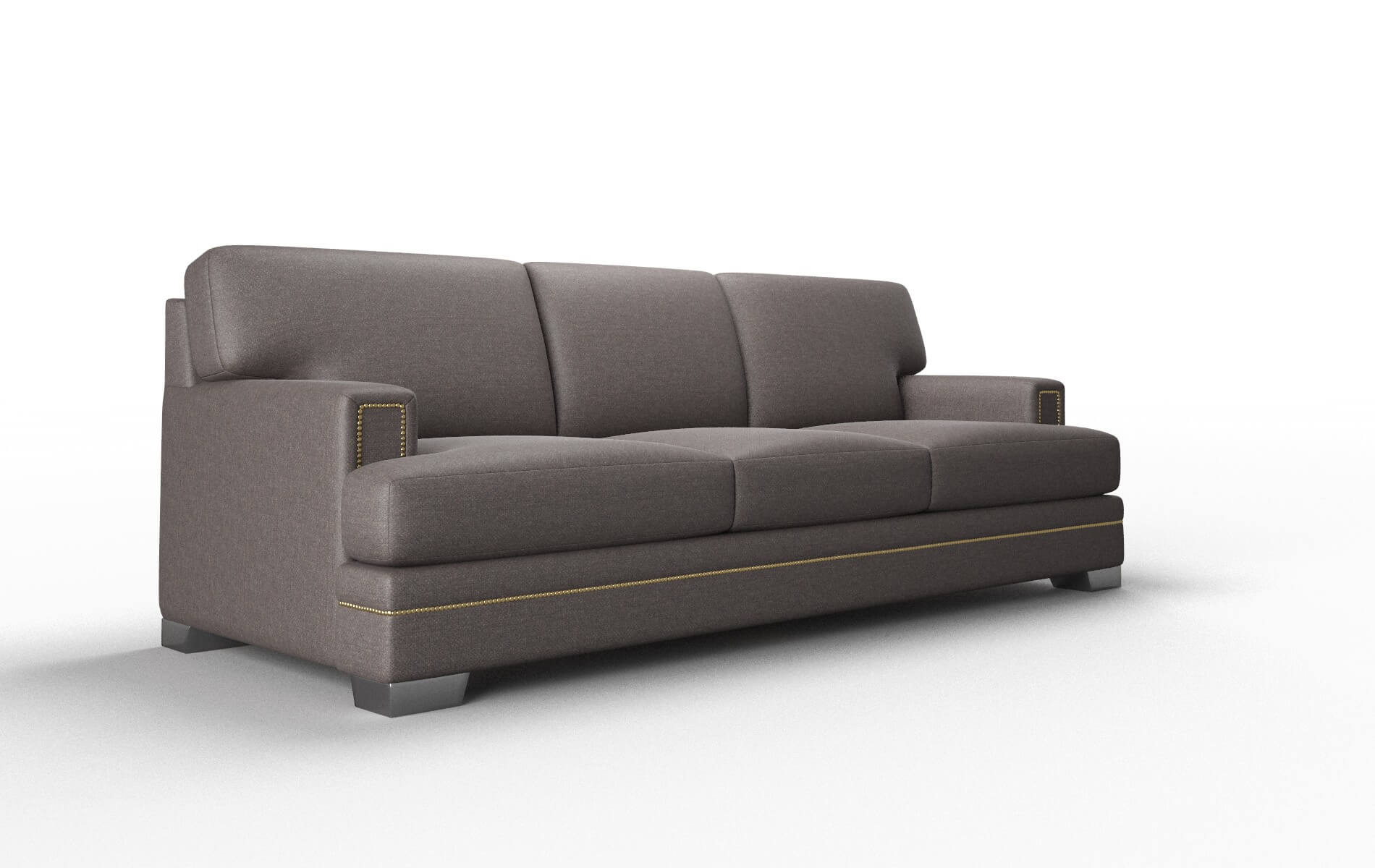 Barcelona Oscar Chocolate Sofa metal legs 2