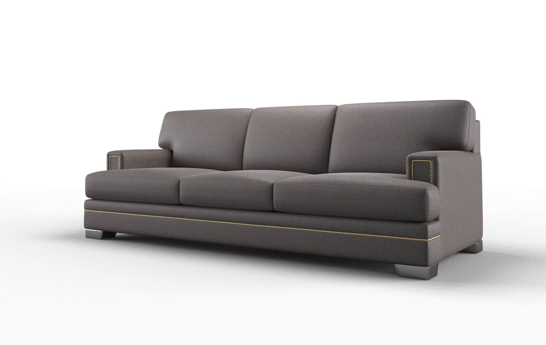 Barcelona Oscar Chocolate Sofa metal legs 4