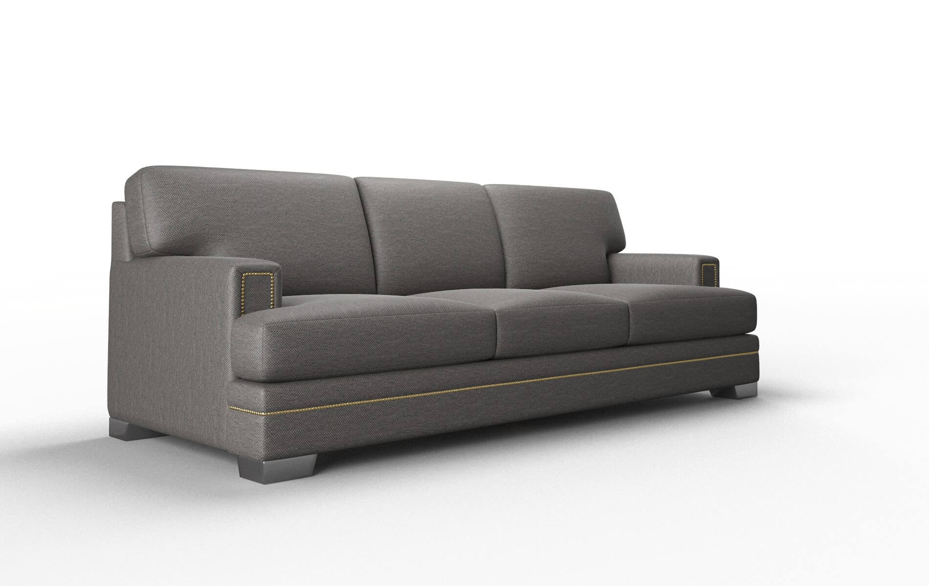 Barcelona Oscar Grey Sofa metal legs 2