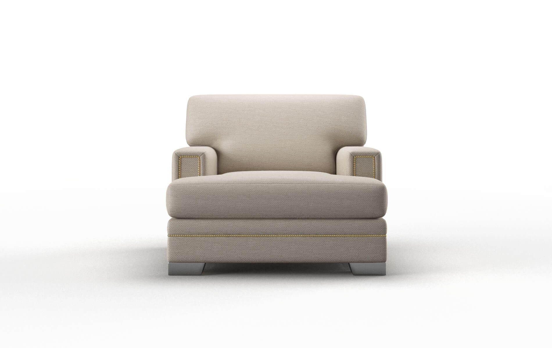 Barcelona Oscar linen Chair Metal Legs  1