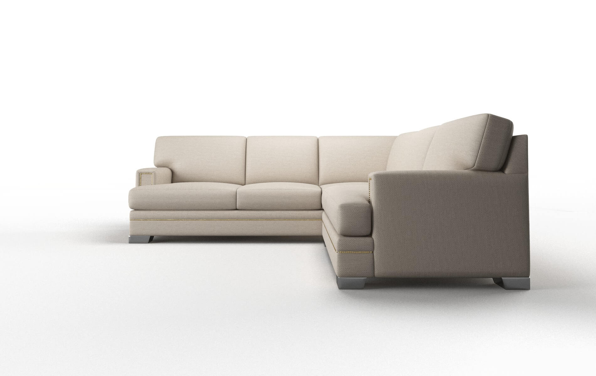 Barcelona Oscar Linen Sectional metal legs 5