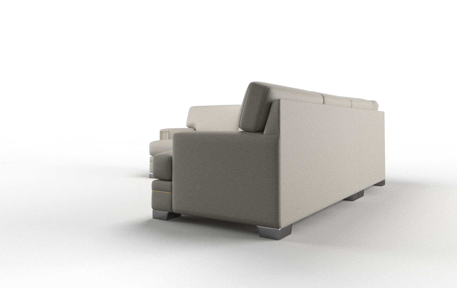 Barcelona Oscar Silver Sectional metal legs 4