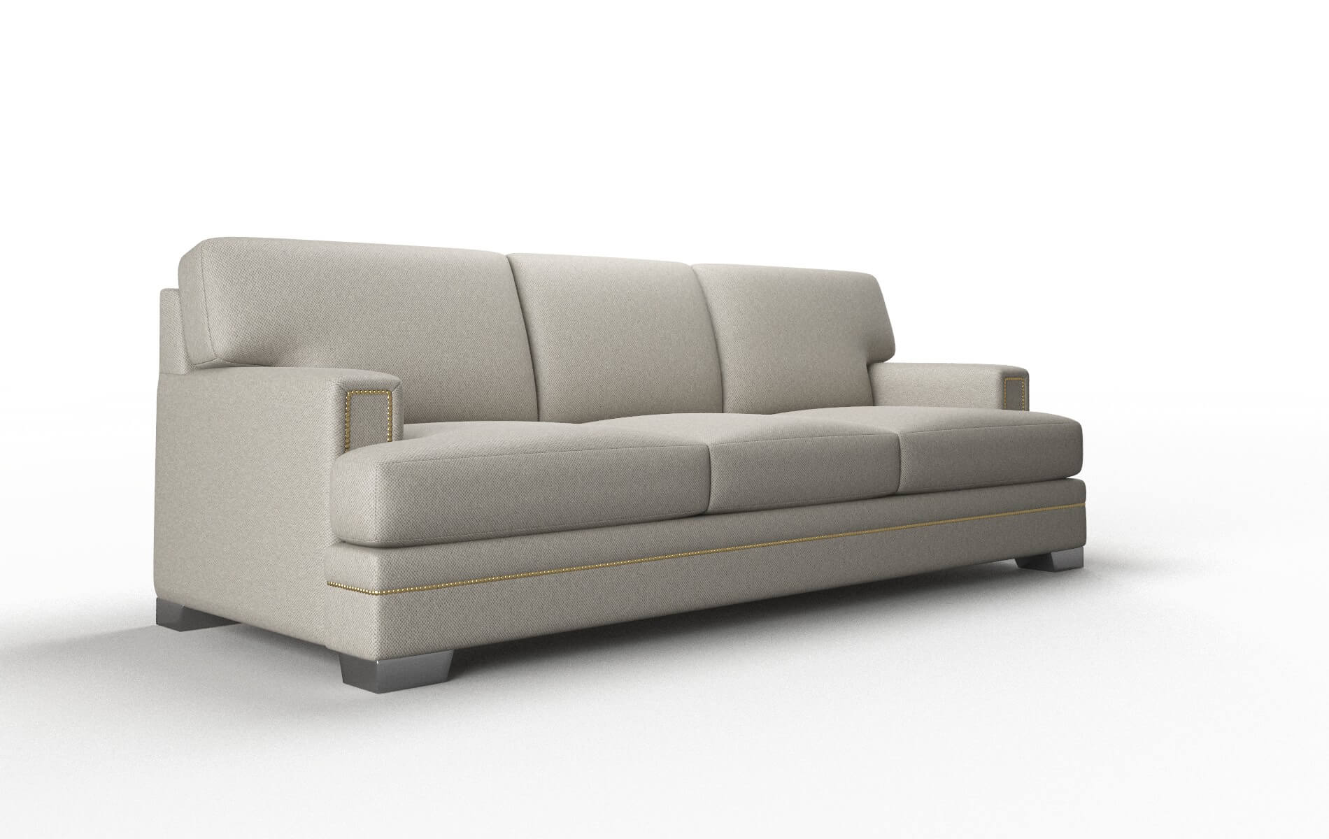 Barcelona Oscar Silver Sofa metal legs 2