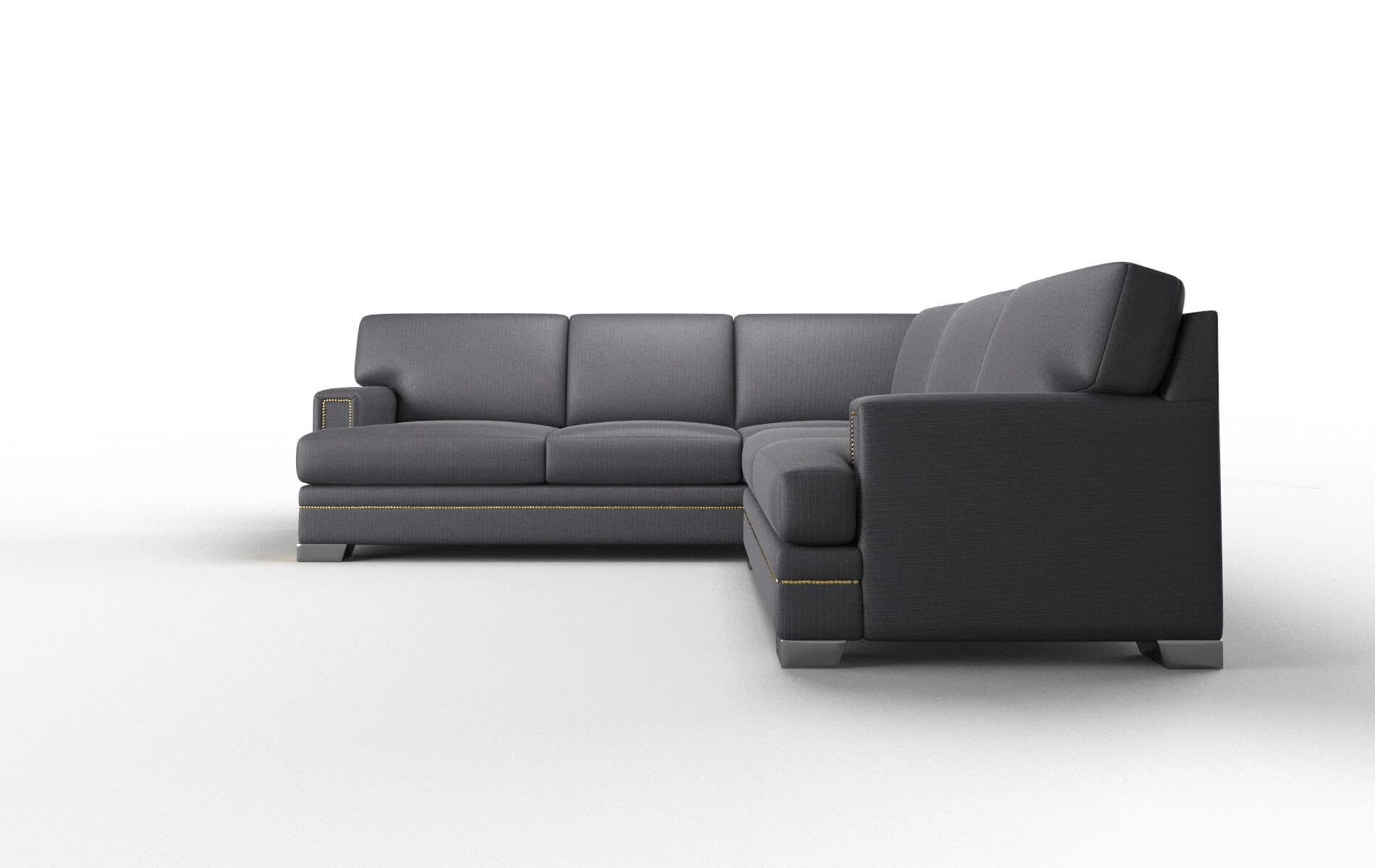 Barcelona Parker Charcoal Sectional metal legs 5