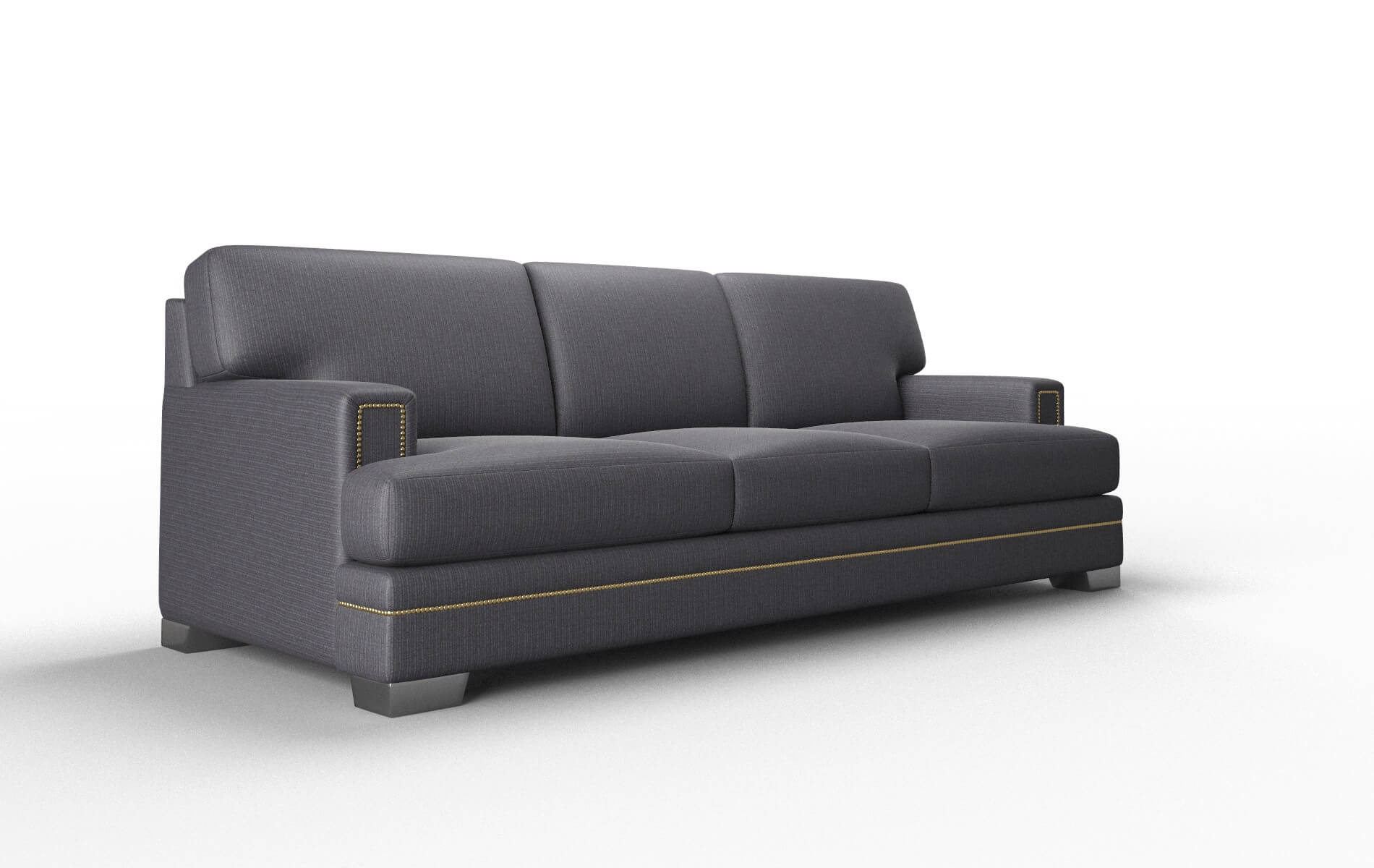 Barcelona Parker Charcoal Sofa metal legs 2