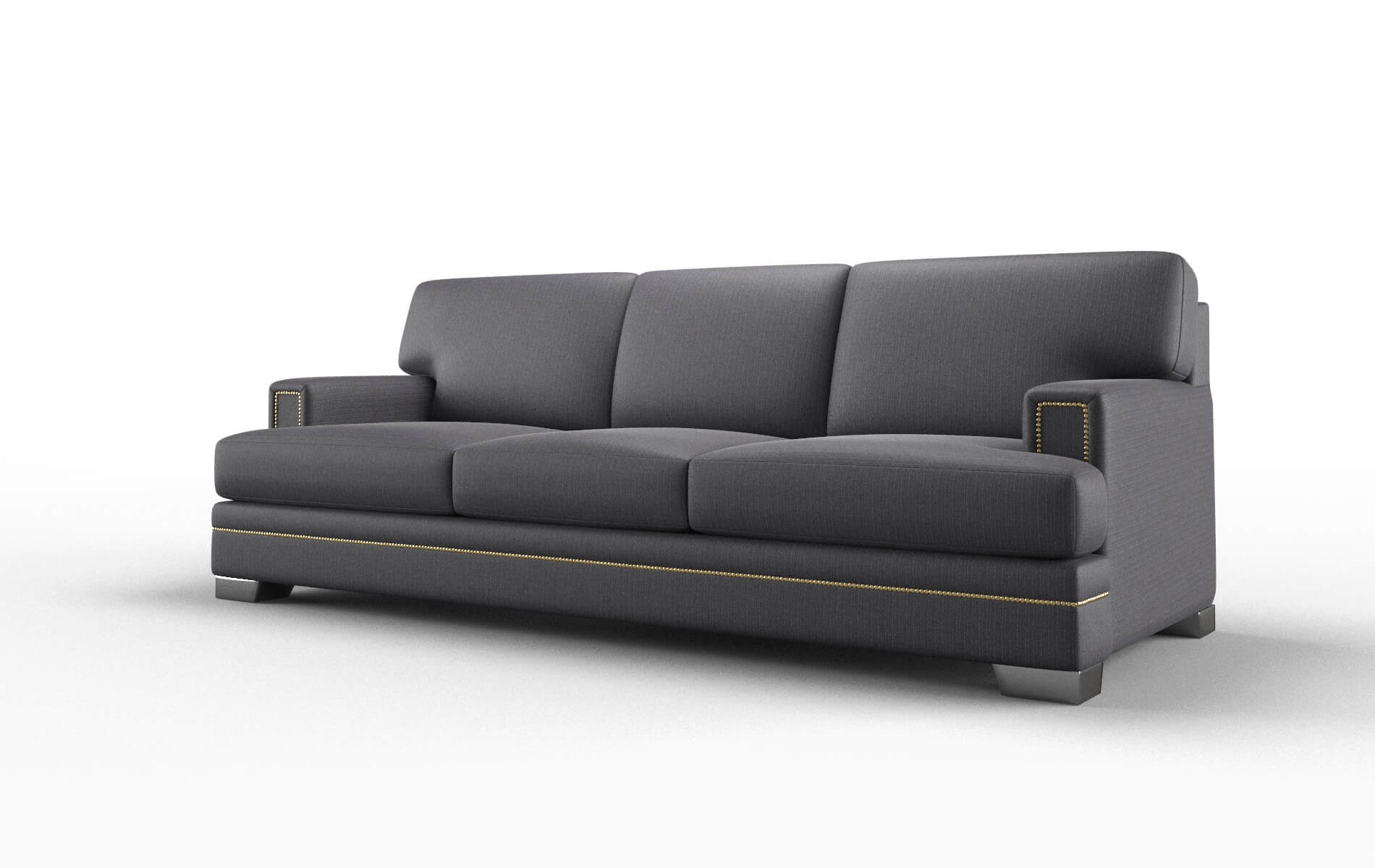 Barcelona Parker Charcoal Sofa metal legs 4