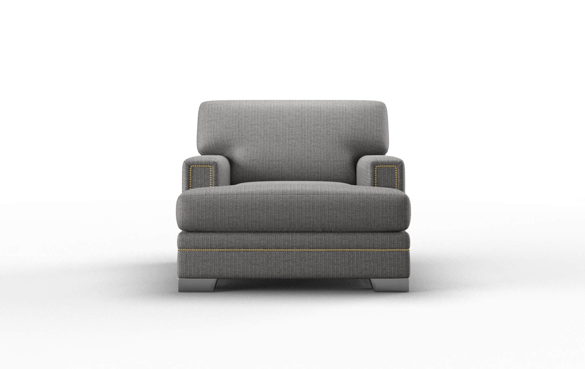 Barcelona Parker Graphite Chair metal legs 1