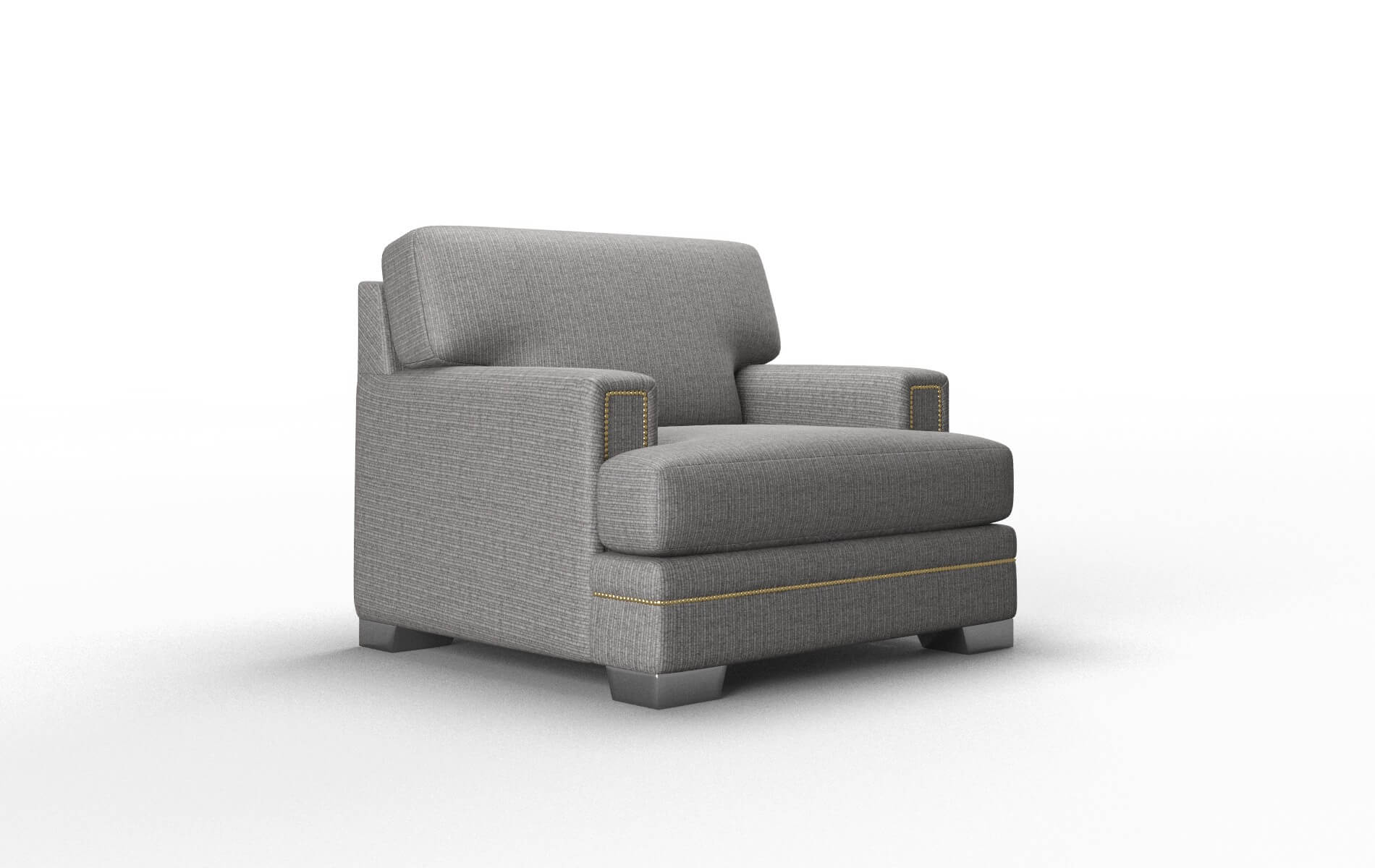 Barcelona Parker Graphite Chair metal legs 2