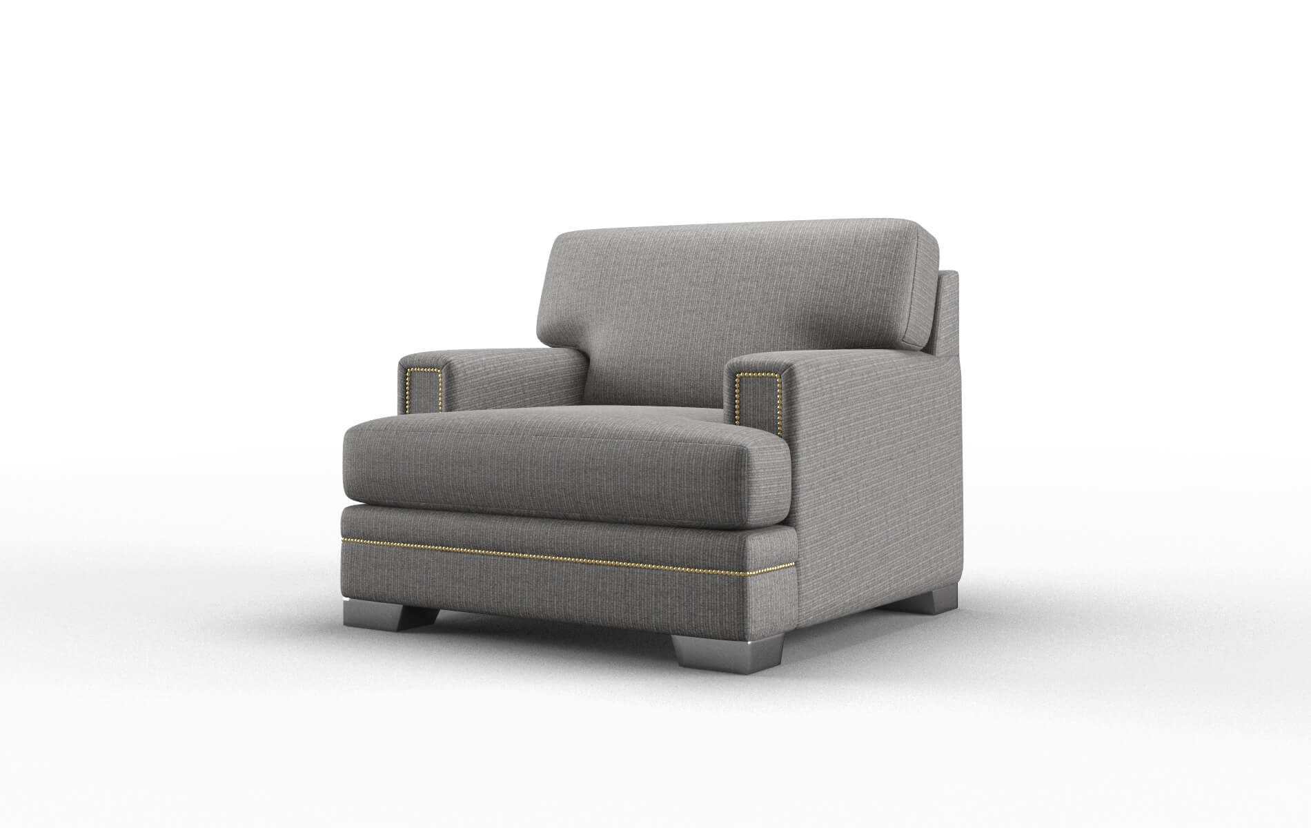 Barcelona Parker Graphite Chair metal legs 4