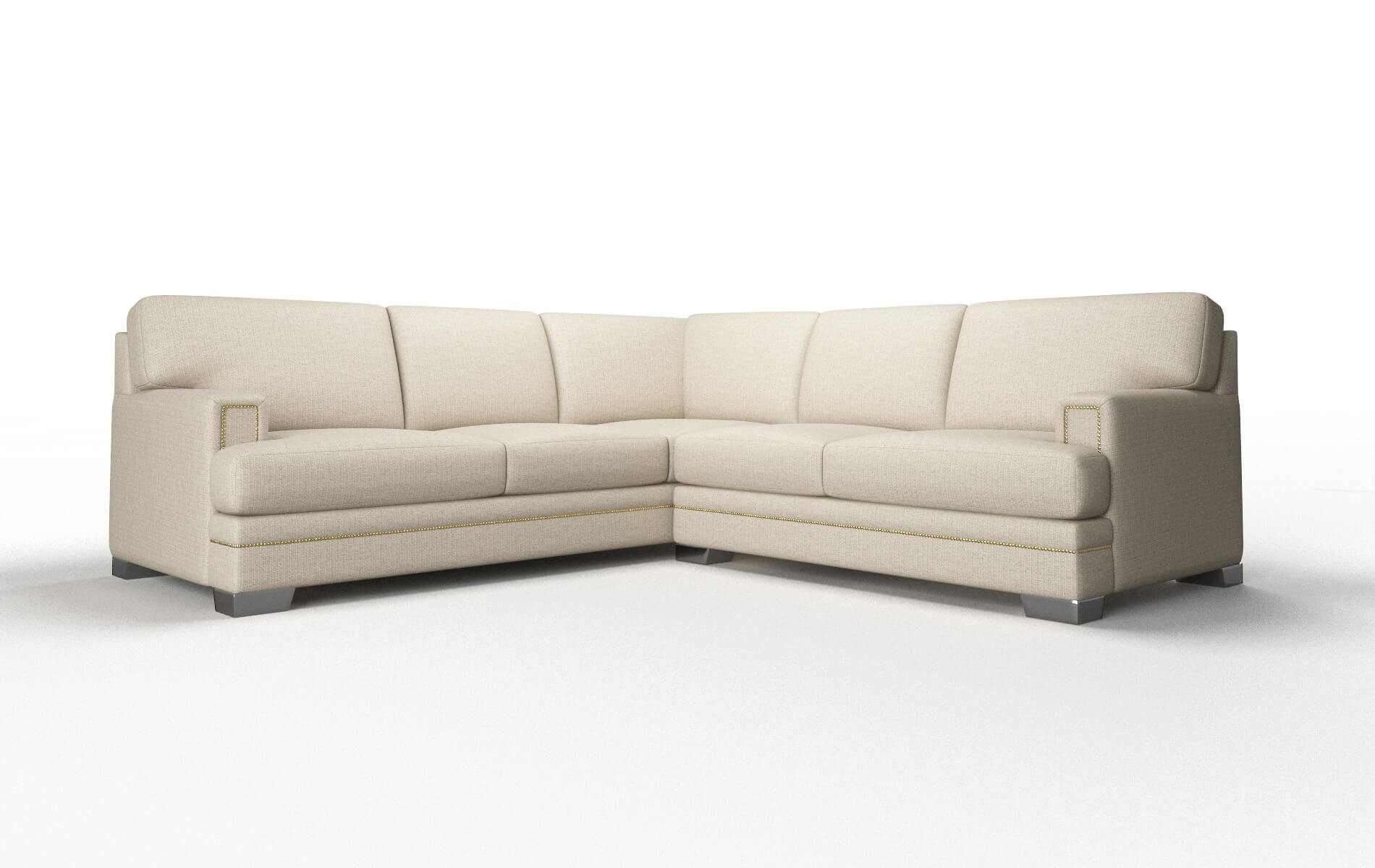 Barcelona Parker linen Sectional Metal Legs  1
