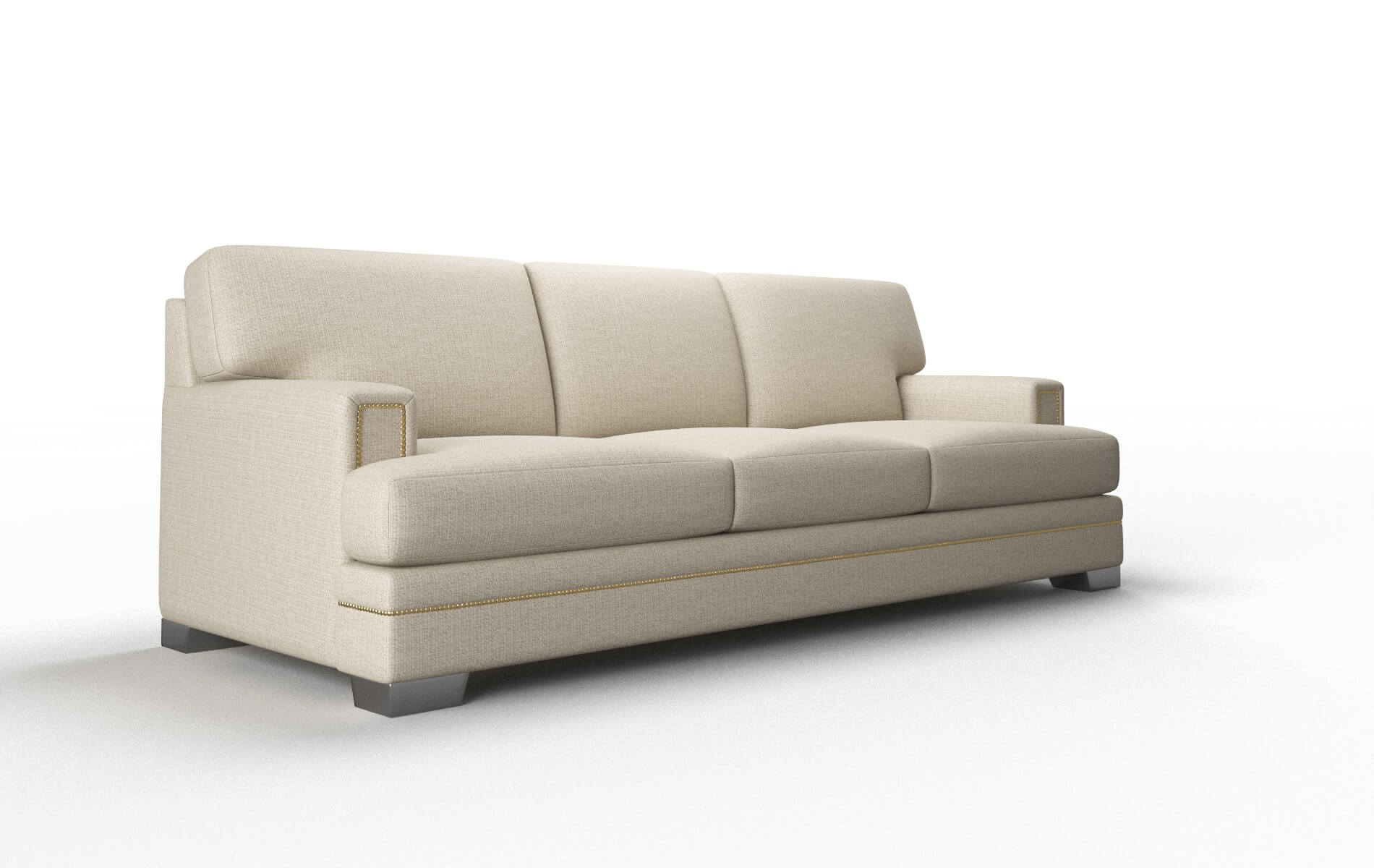 Barcelona Parker Linen Sofa metal legs 2
